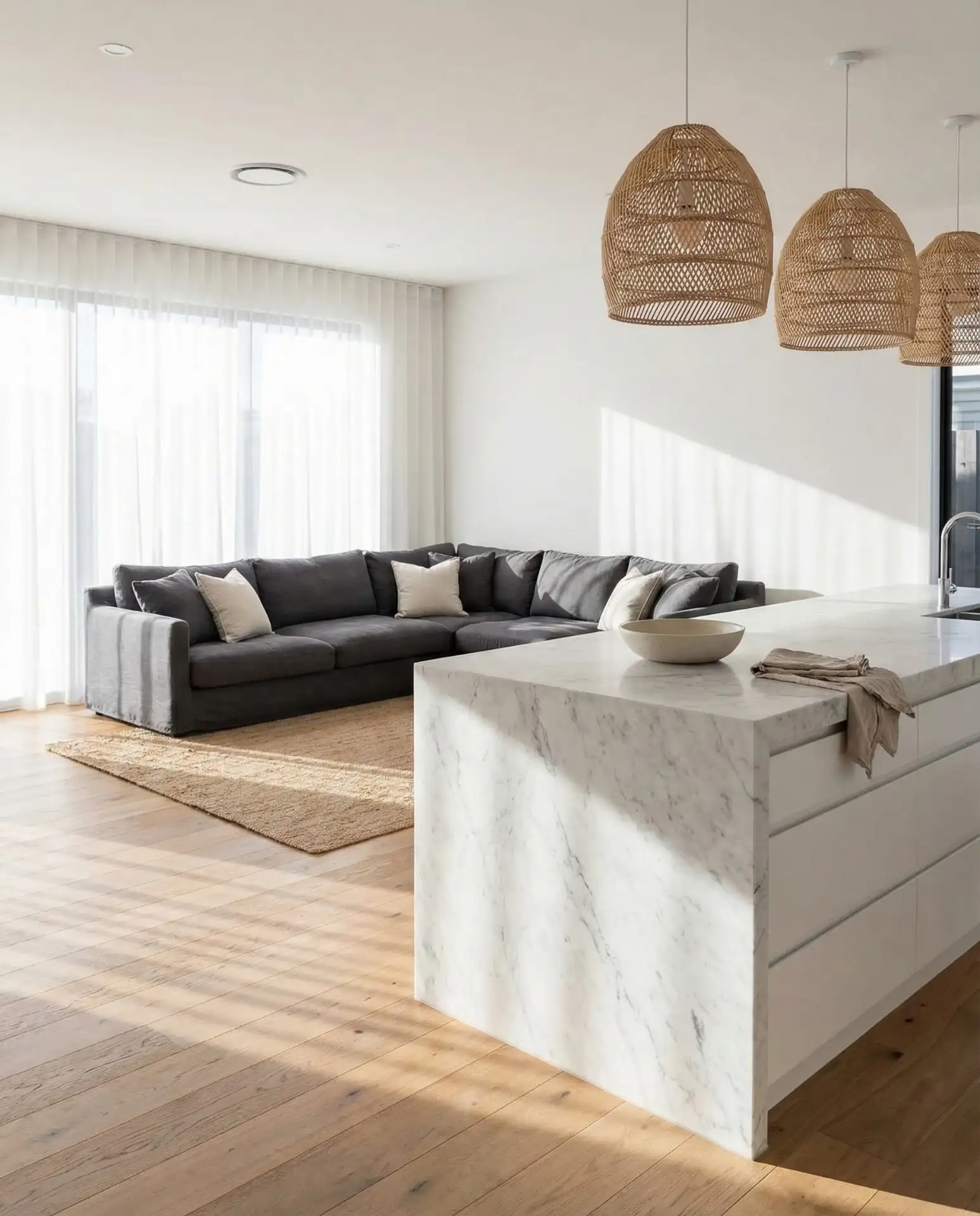 Kitchen Island As Living Room Anchor 1