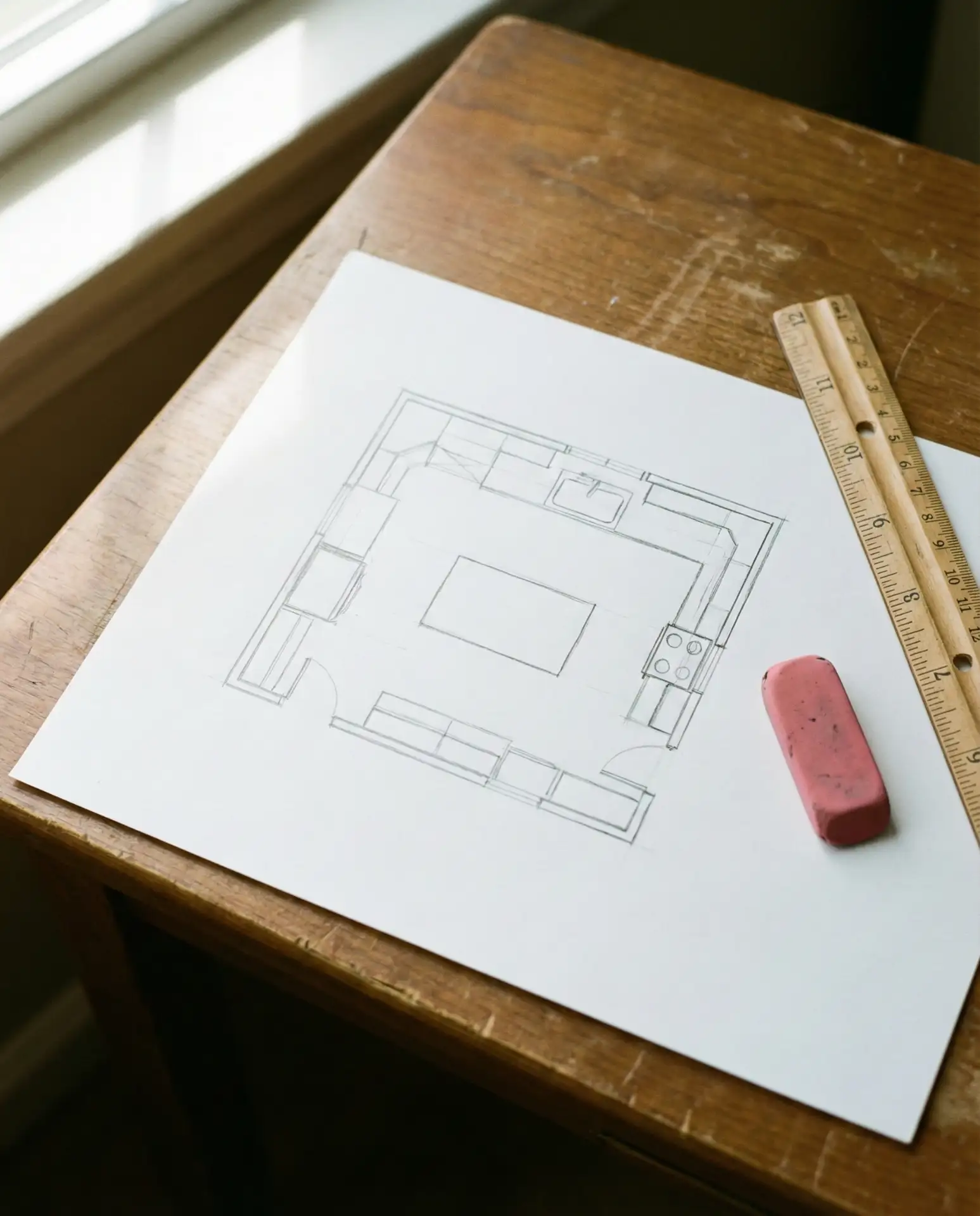 Kitchen Layout Drawing for Planning 1
