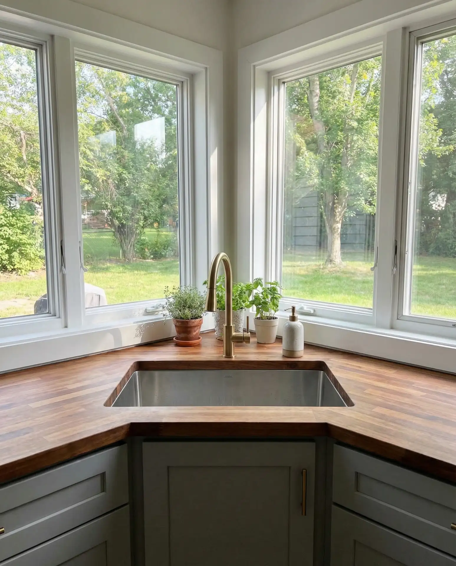Kitchen Layout with Corner Sink 1