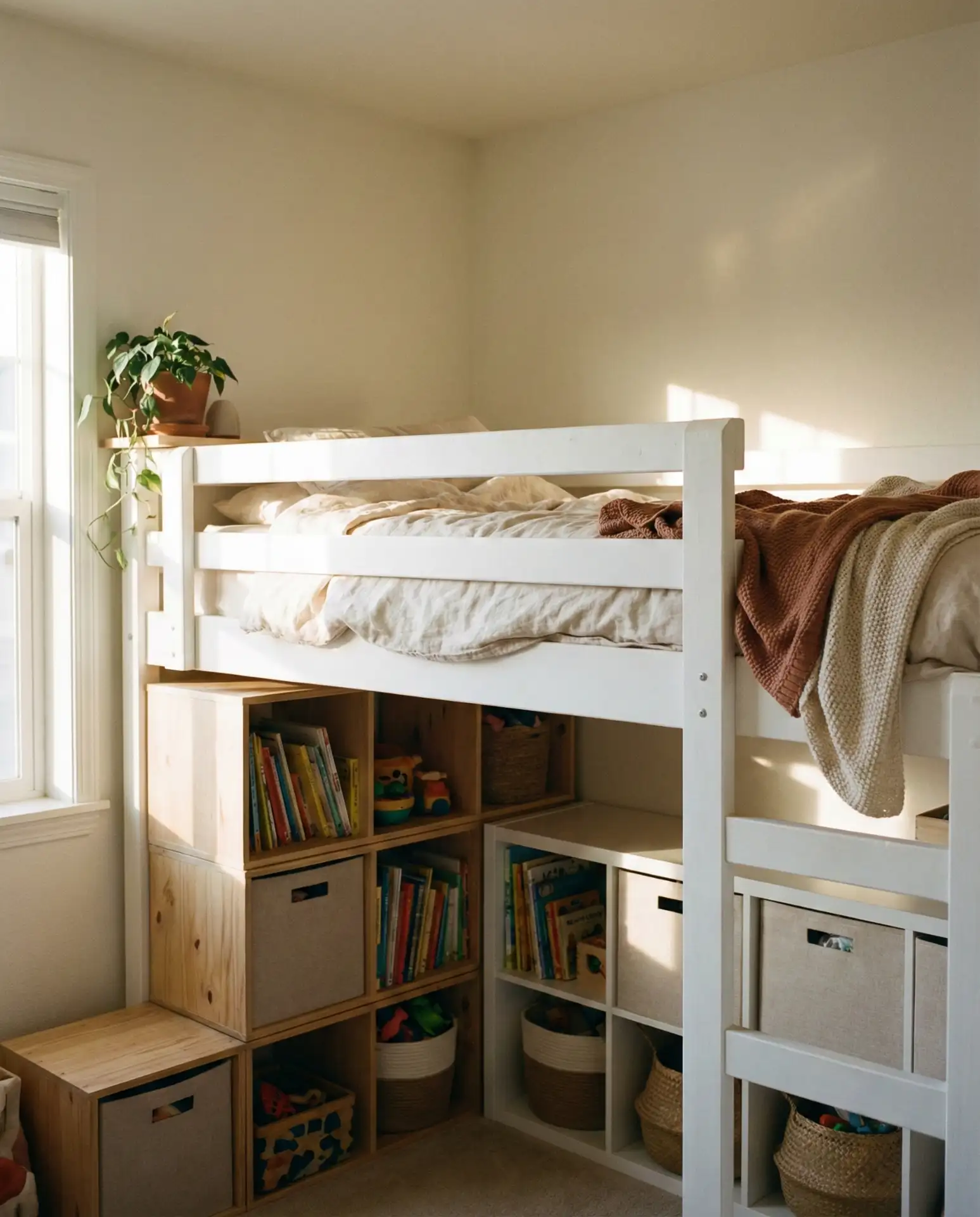 L-Shaped Loft Bed for Corner Optimization 1