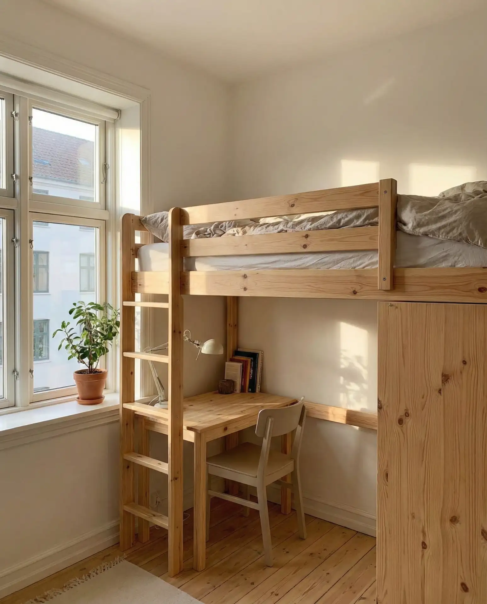 L-Shaped Loft Bed for Corner Optimization 2