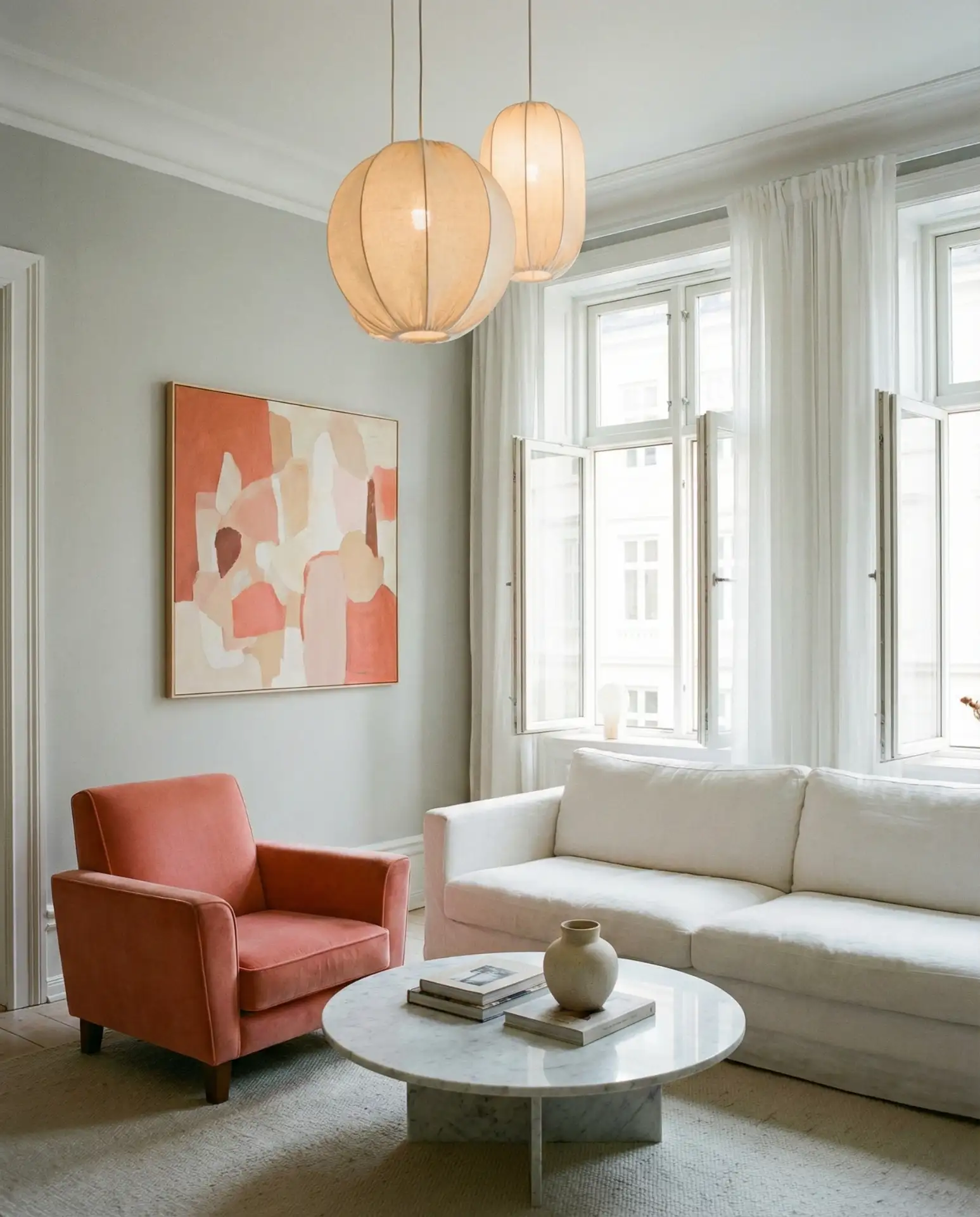 Light Gray with Pops of Coral 1