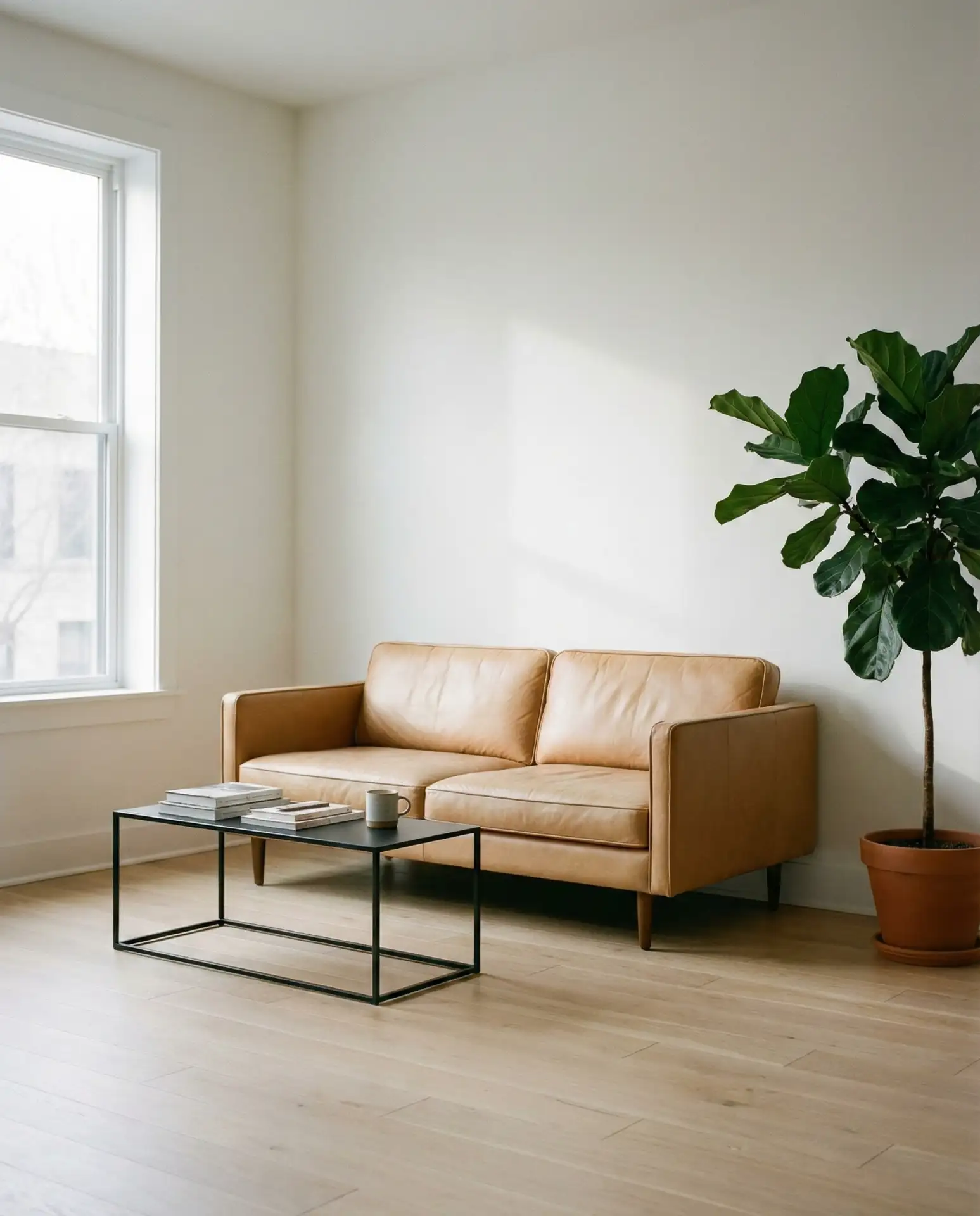 Light Leather Scandinavian Simplicity 1