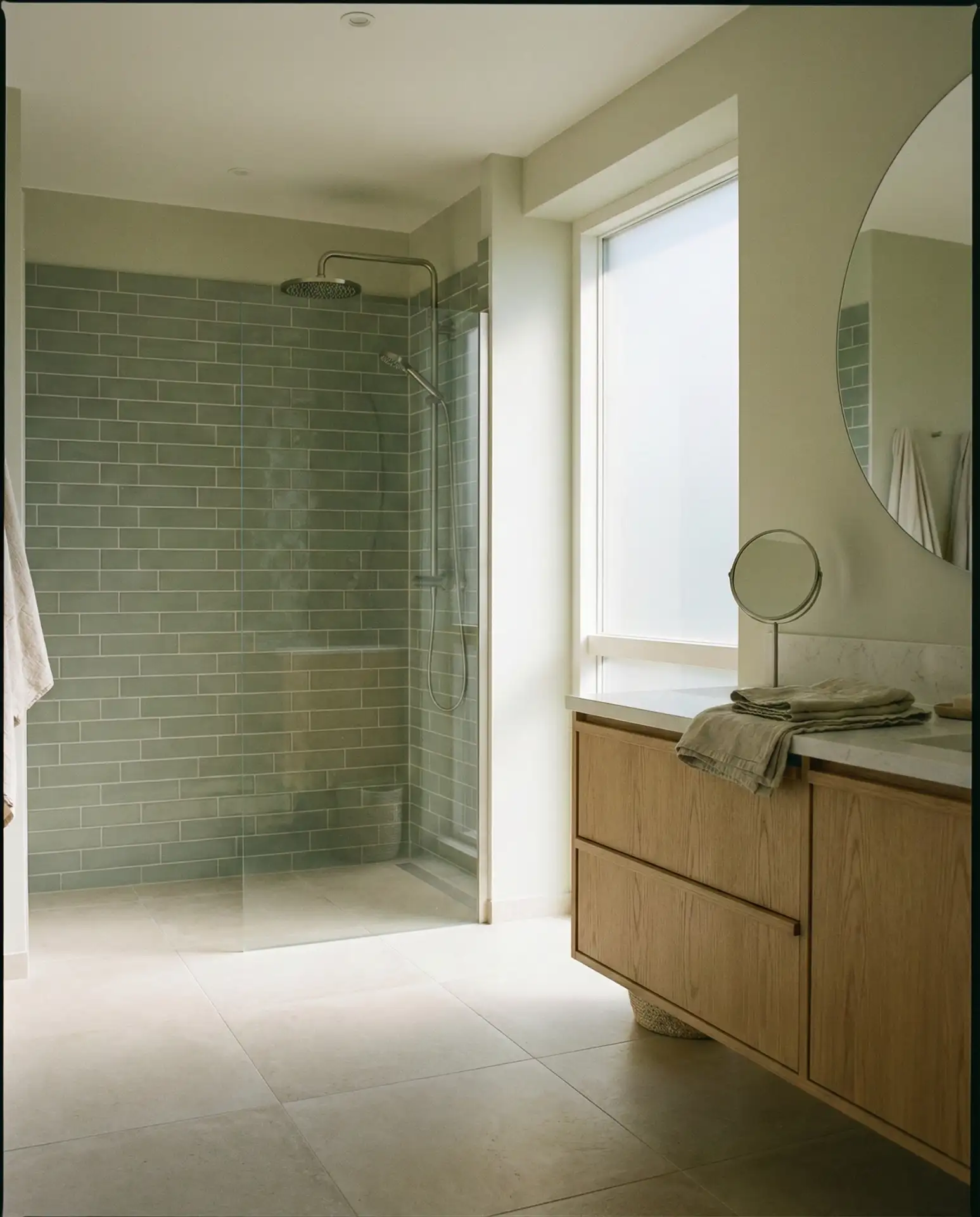 Light Sage Subway Tiles for a Calm Retreat 1