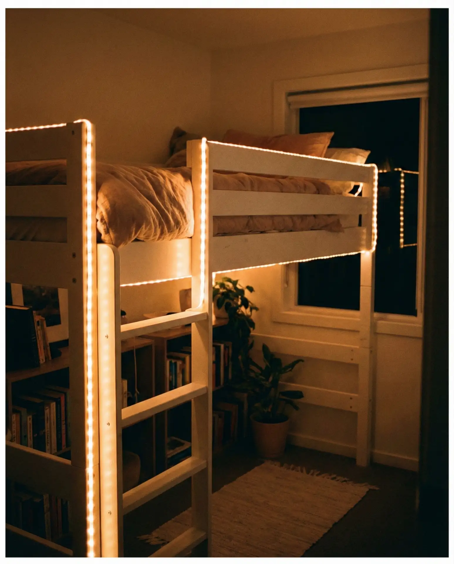 Loft Bed with LED Lighting for Modern Ambiance 1