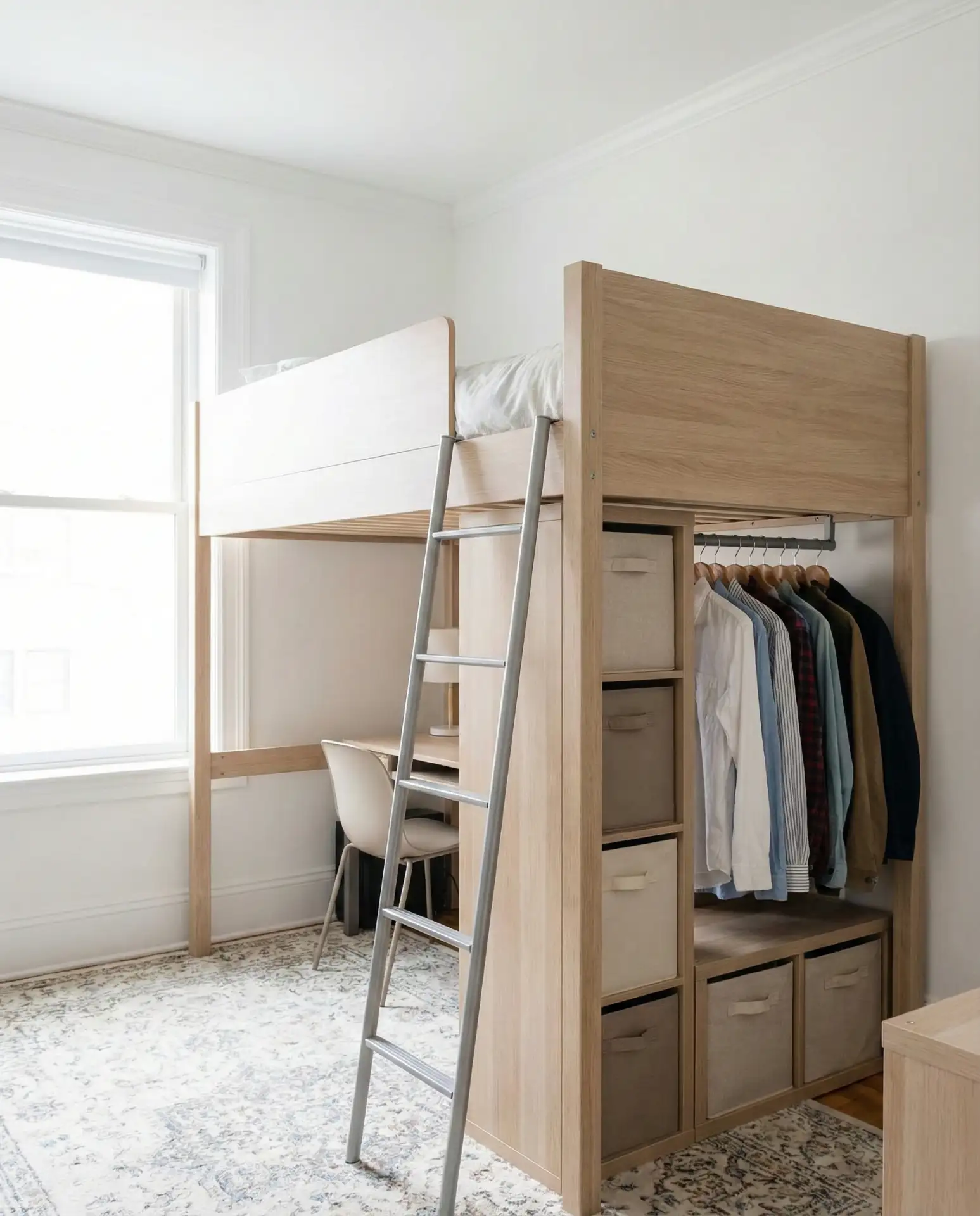 Lofted Bed with Storage Below 2