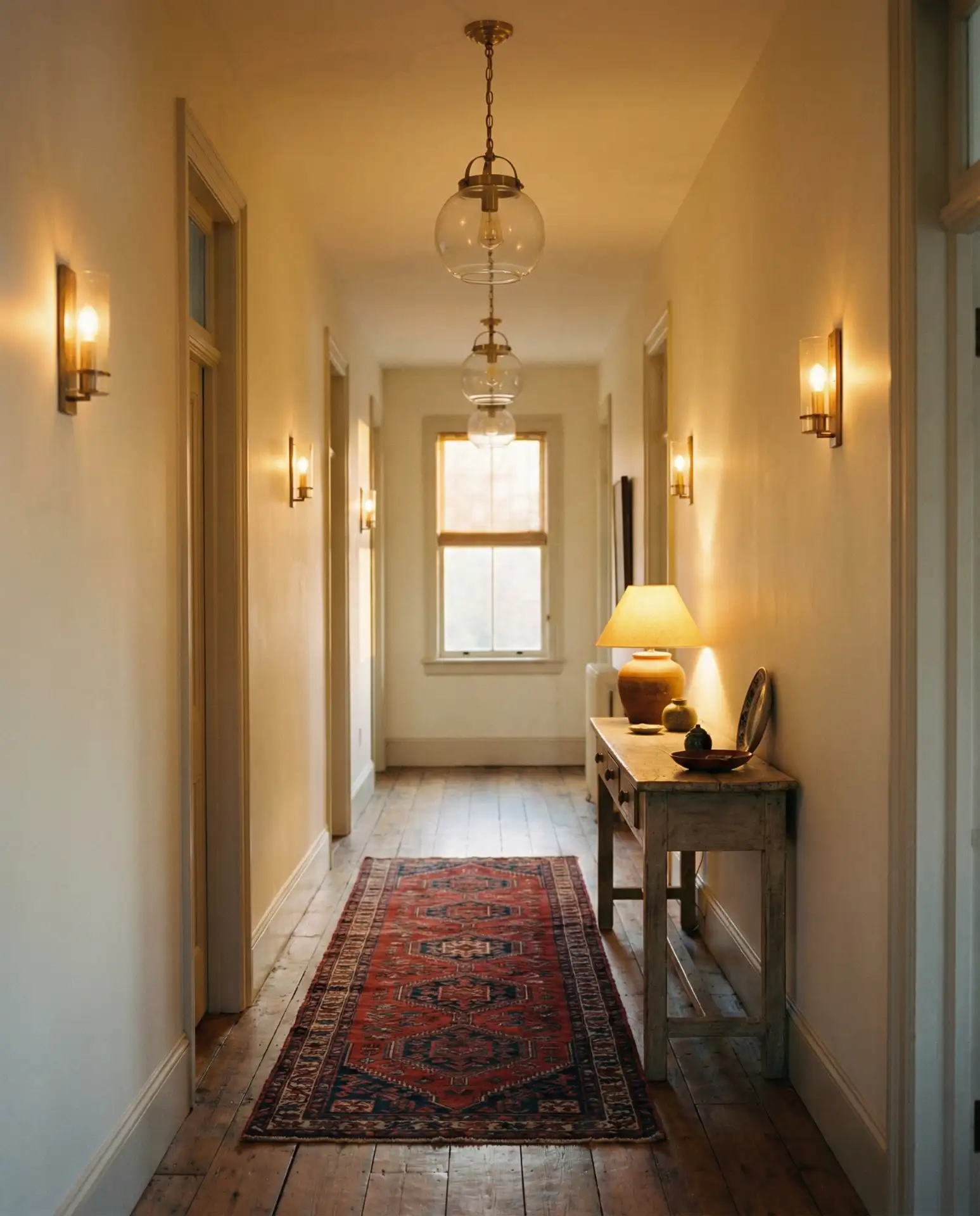 Long Foyer with Layered Lighting 2