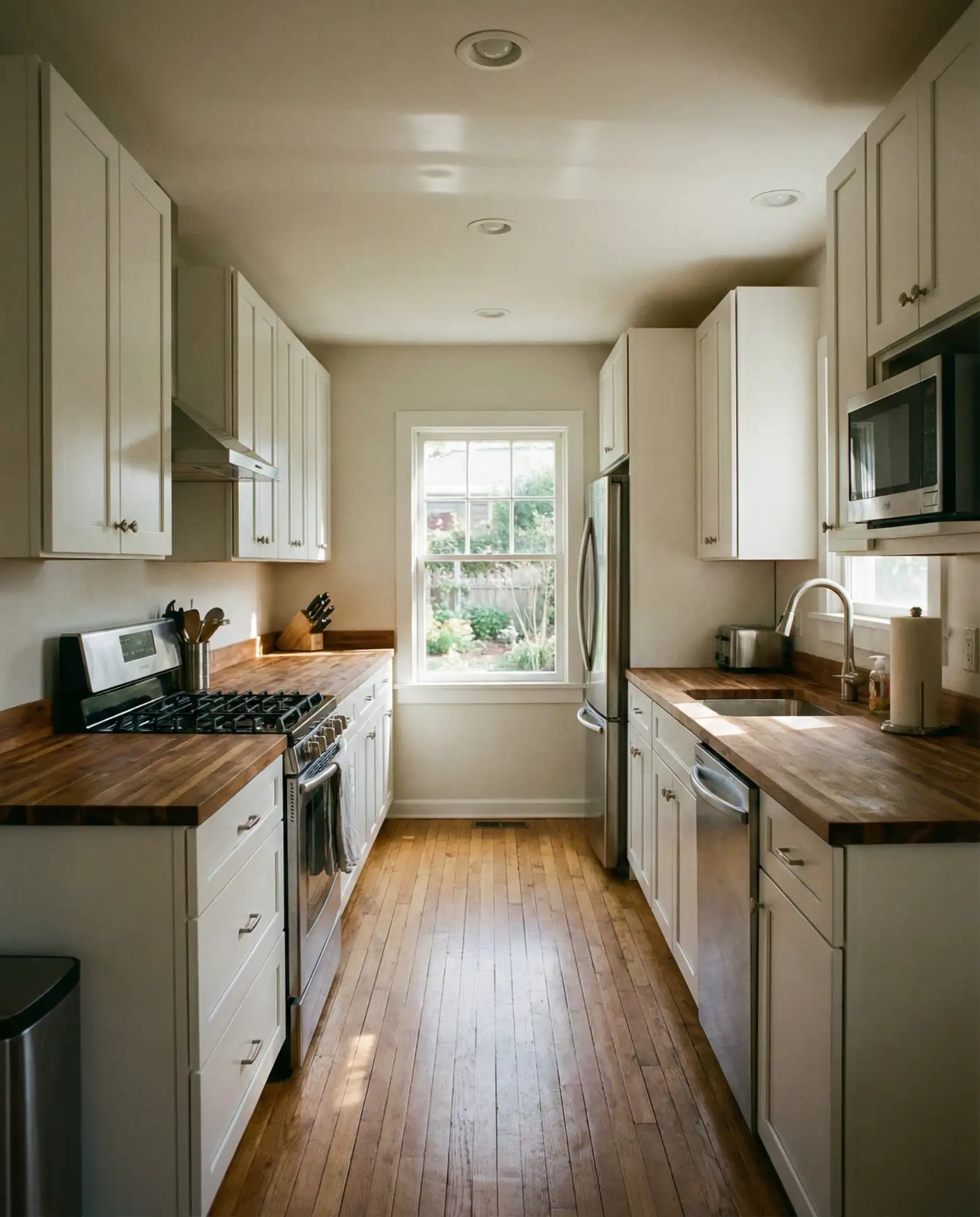 Long Kitchen Layout for Narrow Spaces 1