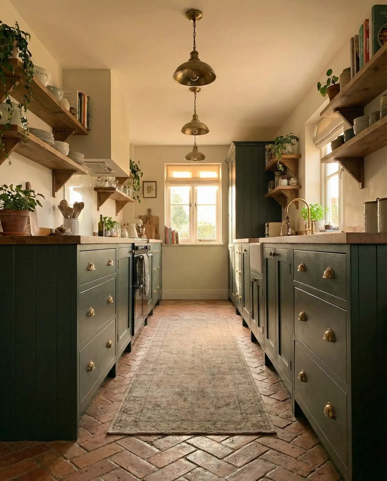 Long Kitchen Layout for Narrow Spaces 2