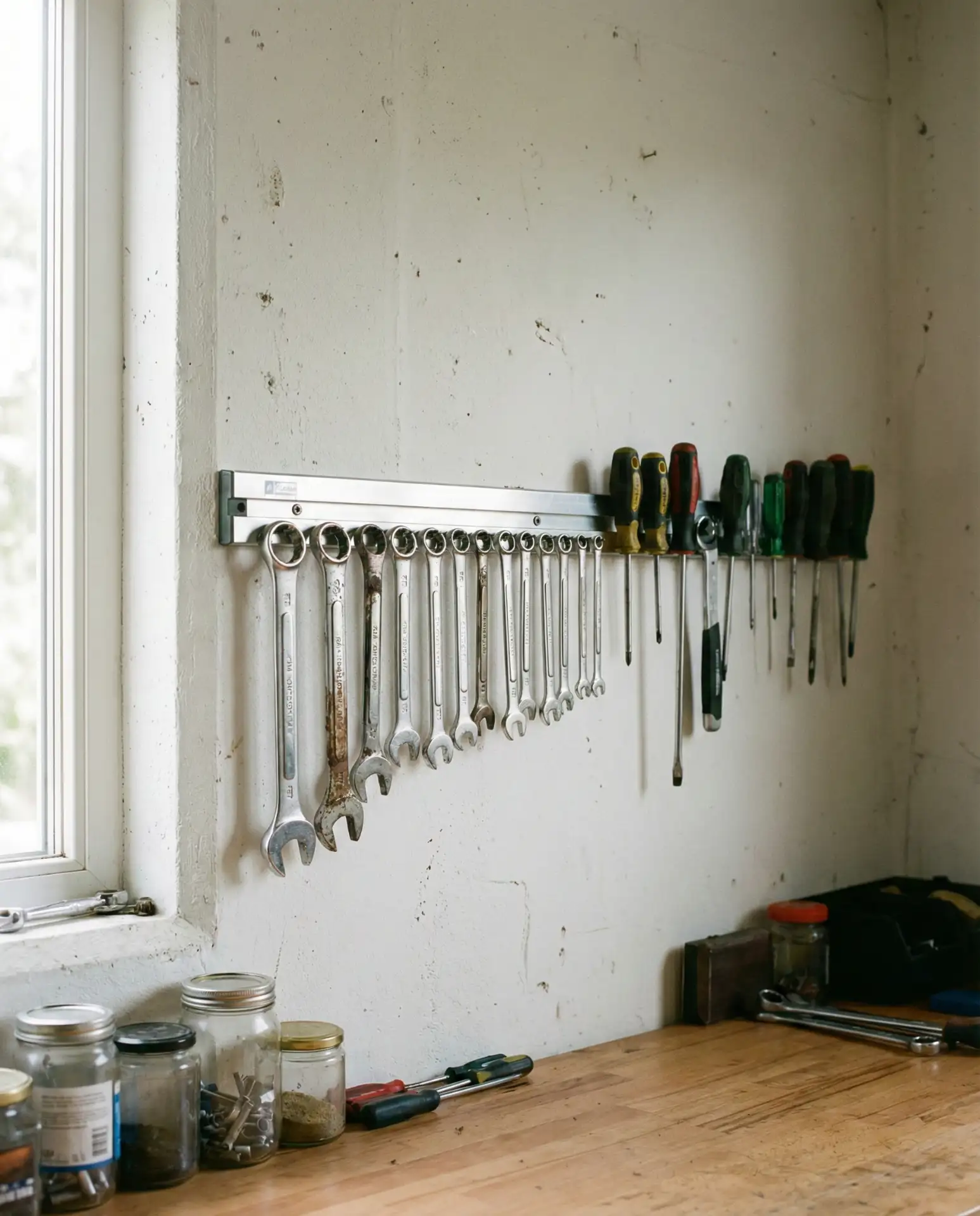 Magnetic Strips for Tool Storage in Garage Spaces 1