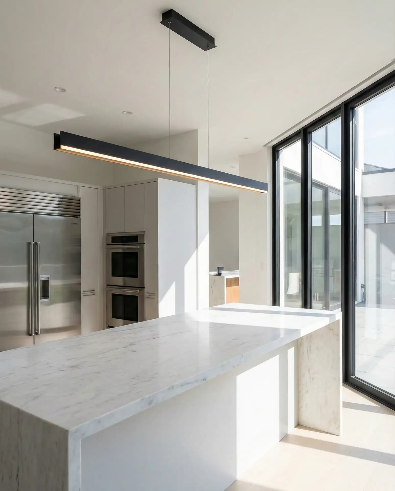 Matte Black Linear Fixtures Ceiling Mounted