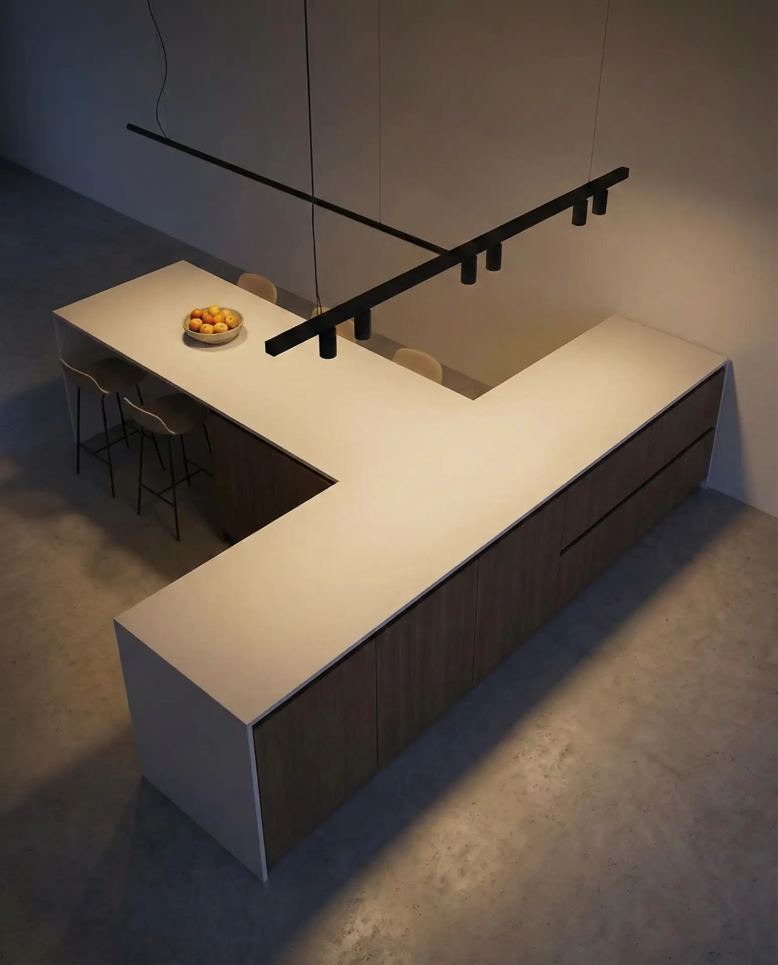 Matte Black Linear Fixtures Ceiling Mounted