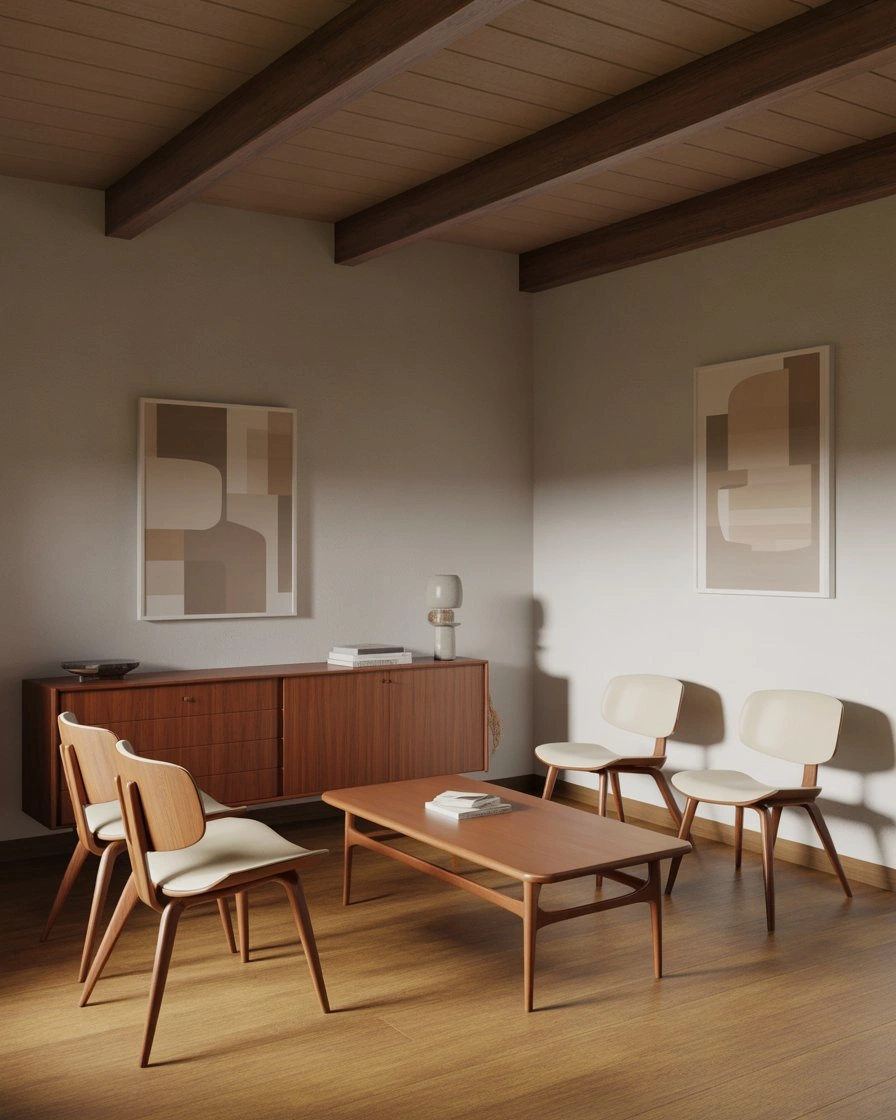 Mid-Century Cottage Living Room Fusion 2