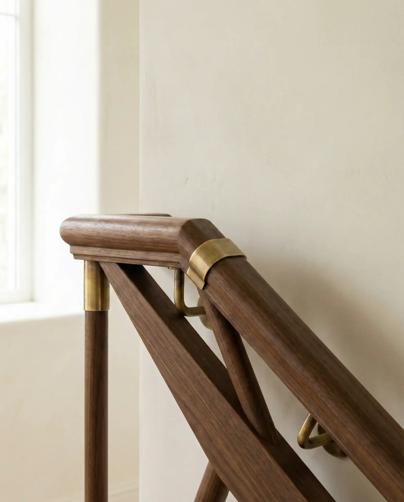 Mid-Century Walnut and Brass Accents 2