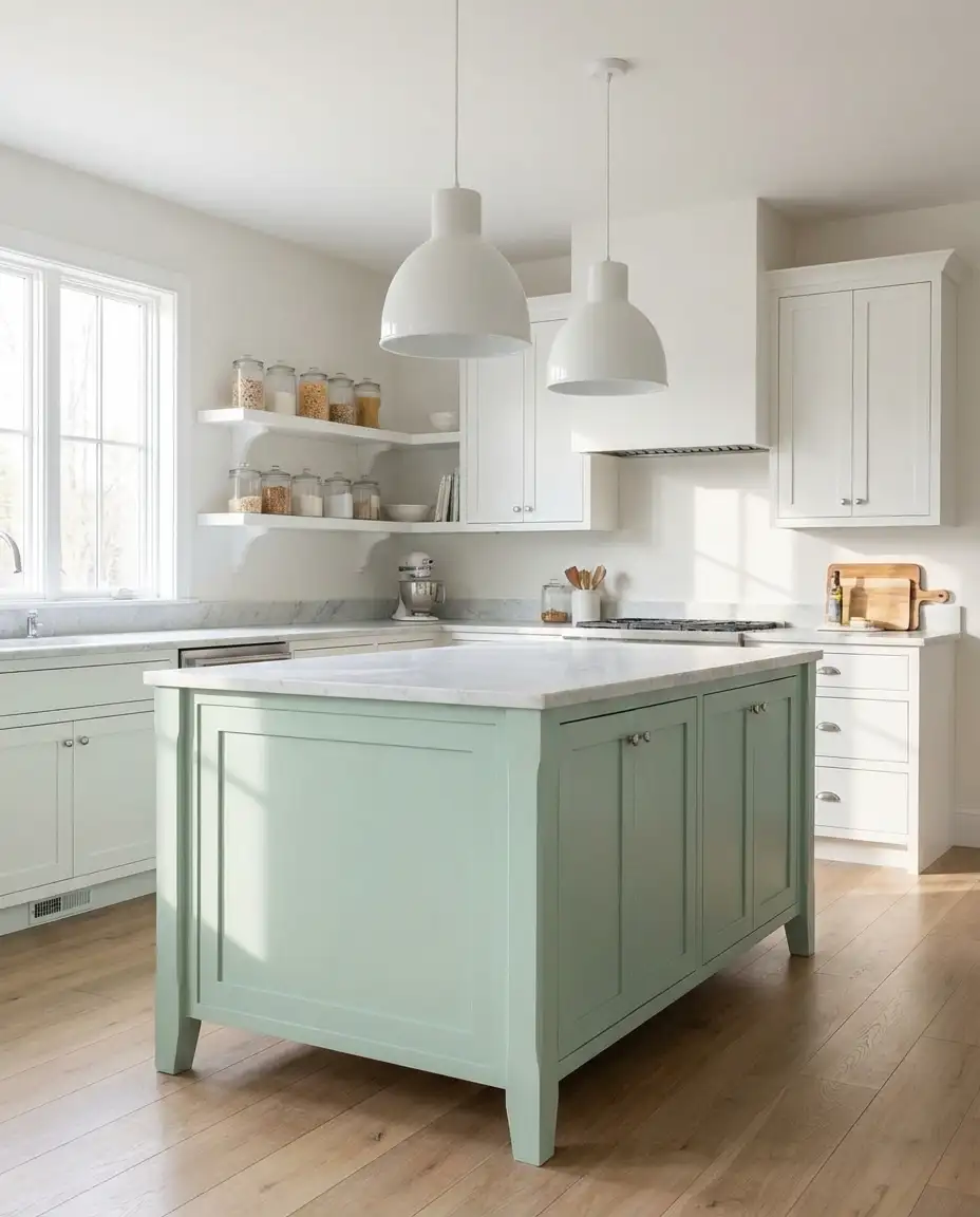 Mint Green and White Airiness 2