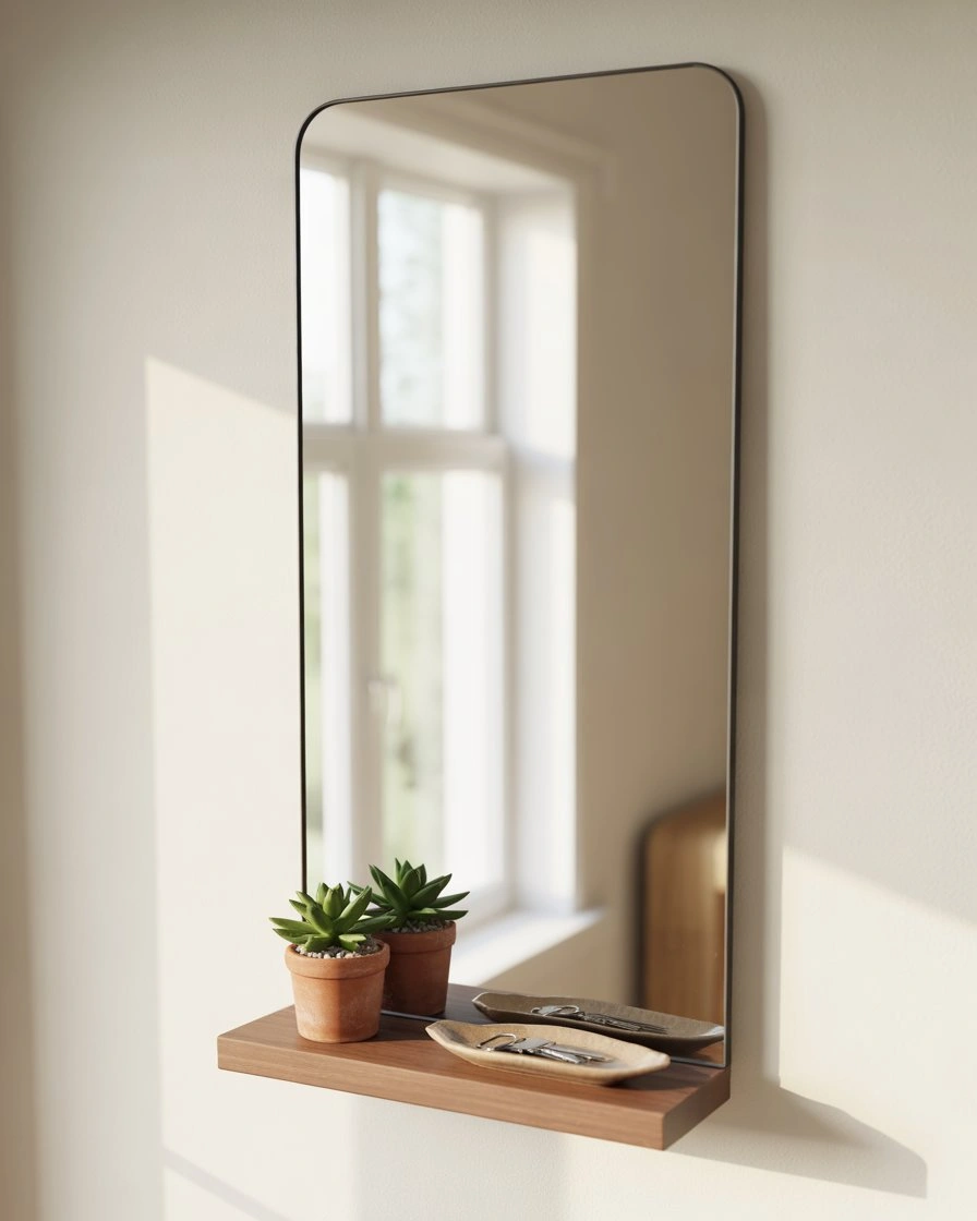 Mirror with Built-In Ledge 2