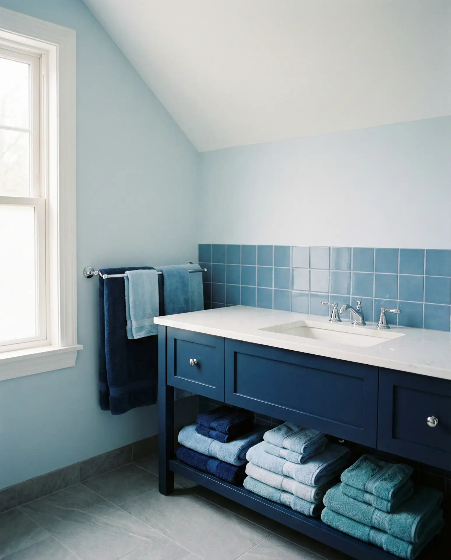 Mixed Blue Tones Depth 1