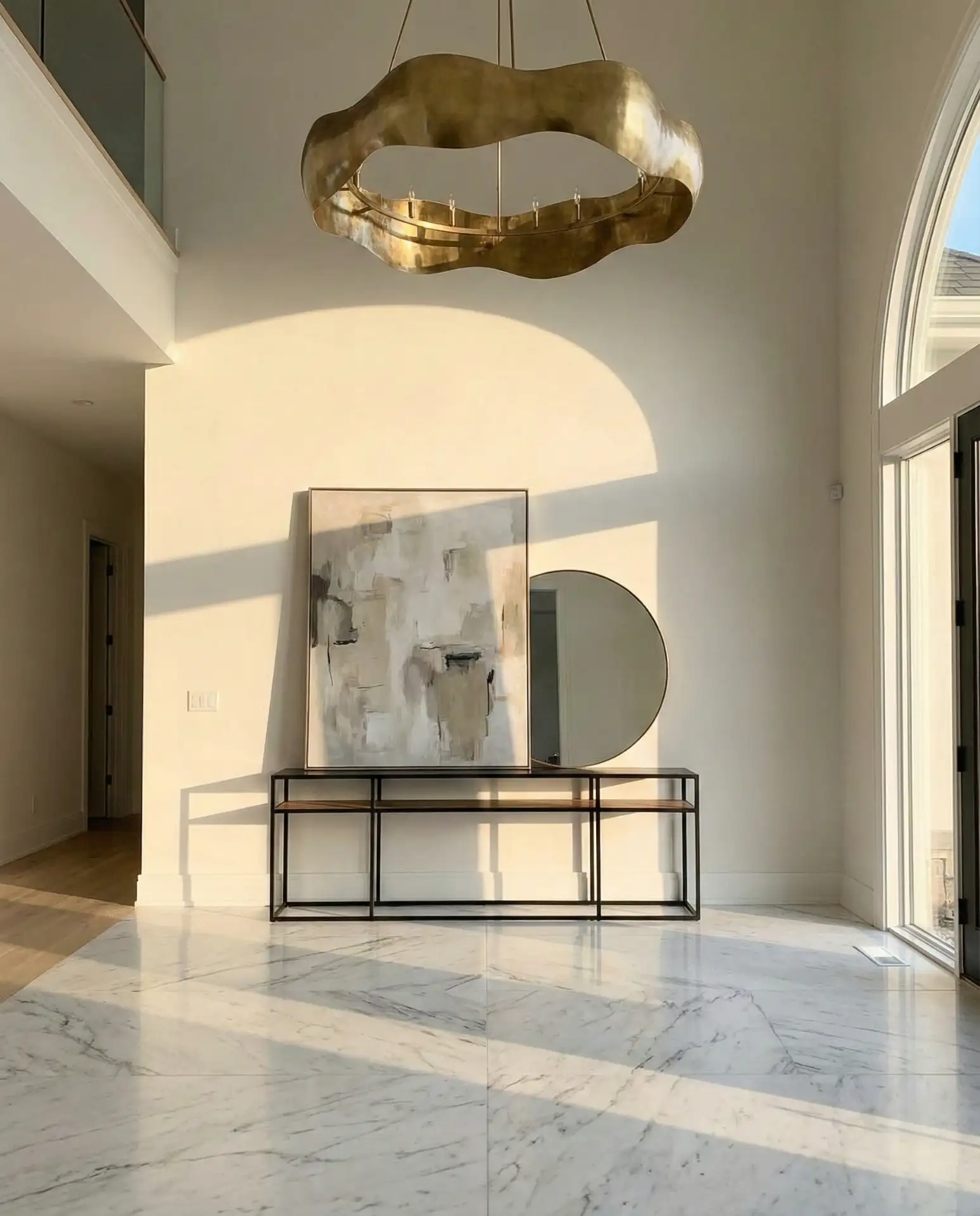 Modern Luxury Foyer with Statement Lighting 1