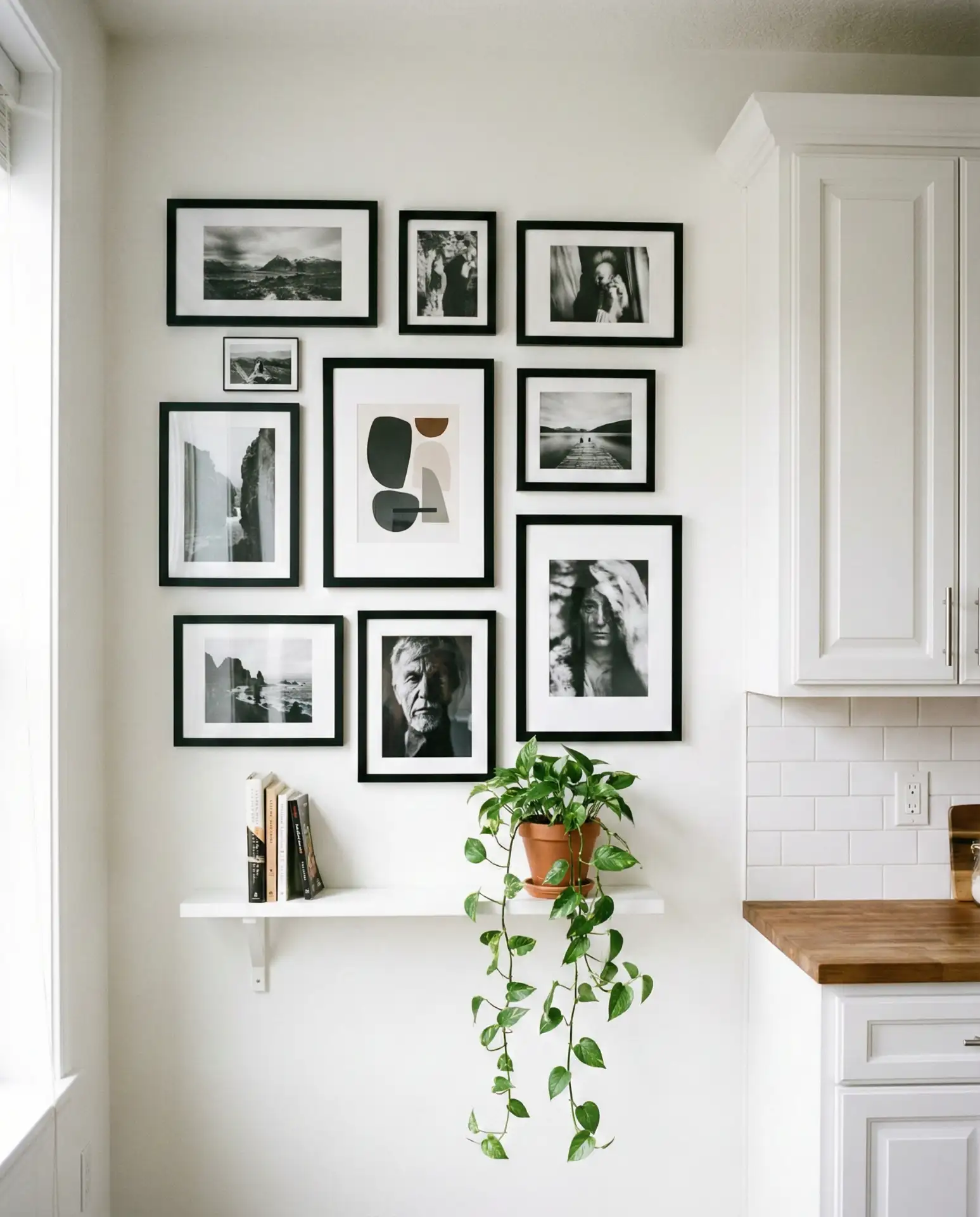 Monochrome Gallery Wall with Black Frames 1