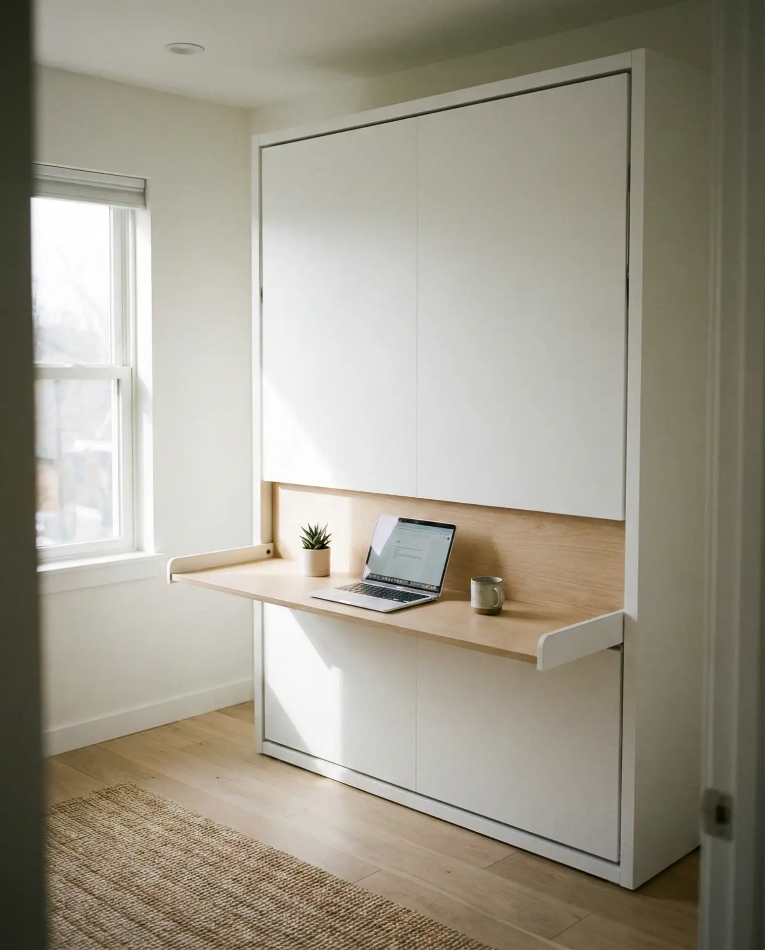 Murphy Bed with Built-In Desk 2