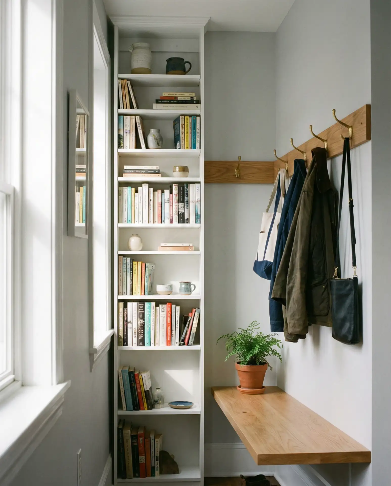 Narrow Entryway with Vertical Storage 1