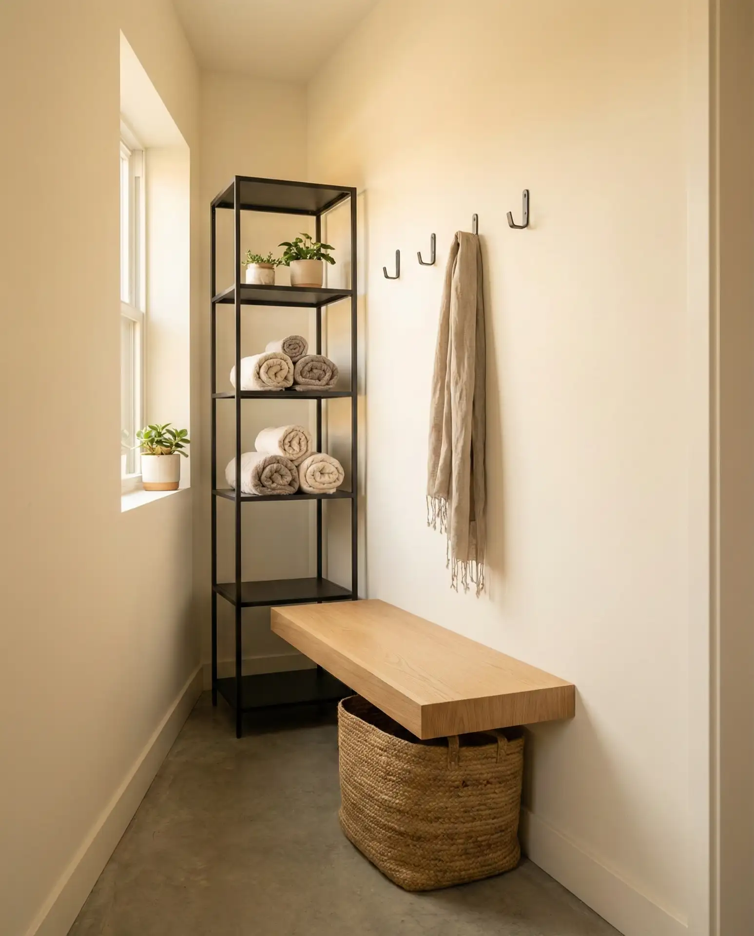 Narrow Entryway with Vertical Storage 2