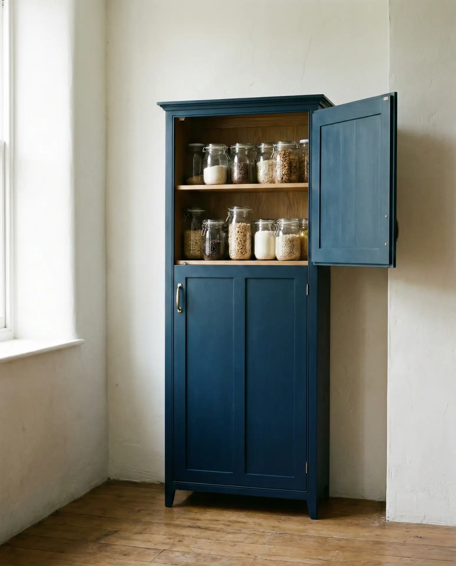 Navy Blue Freestanding Pantry 1