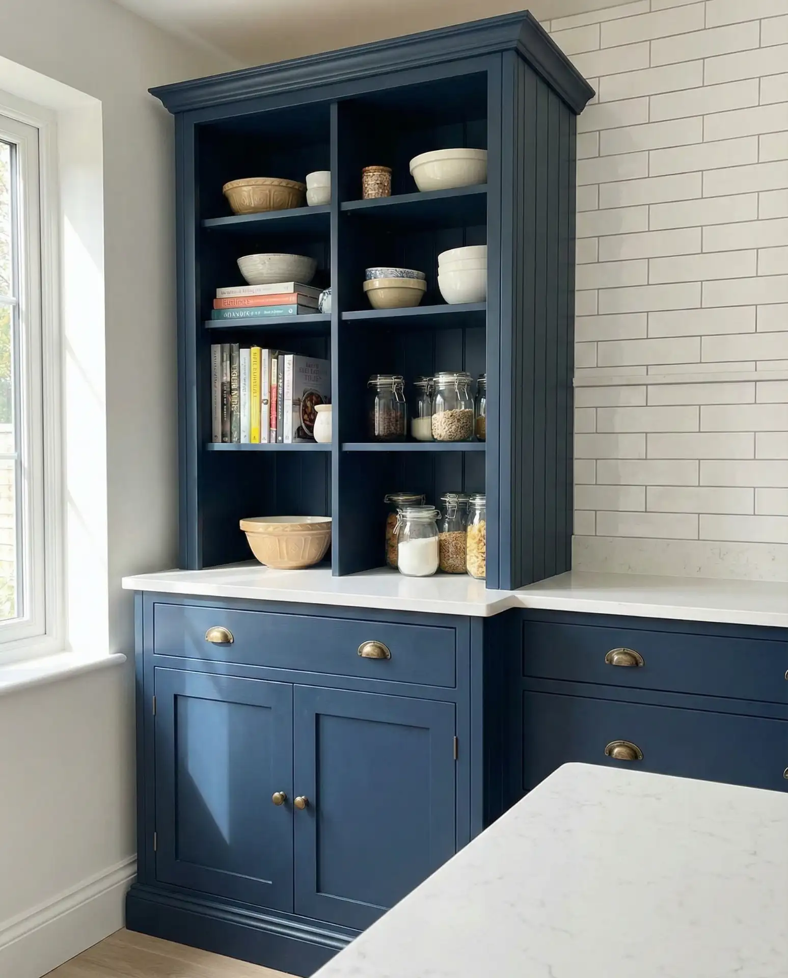 Navy Blue Freestanding Pantry 2