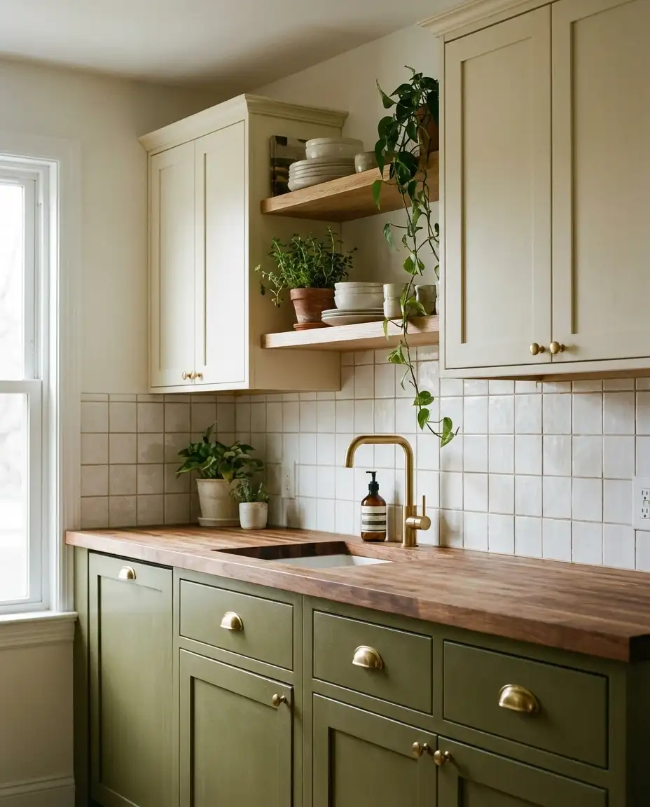 Olive Green and Cream Softness 2