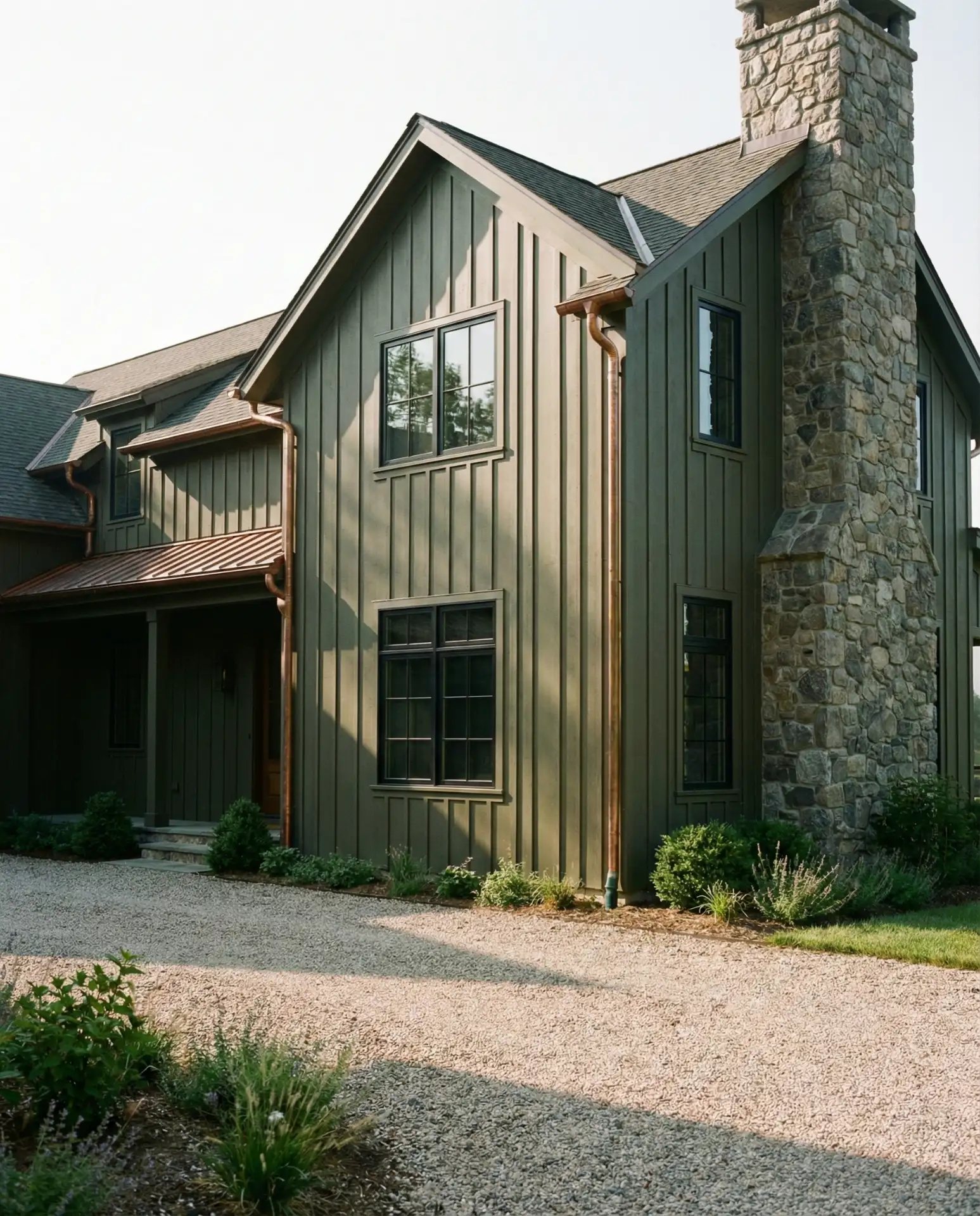 Olive Green with Copper Gutters 2