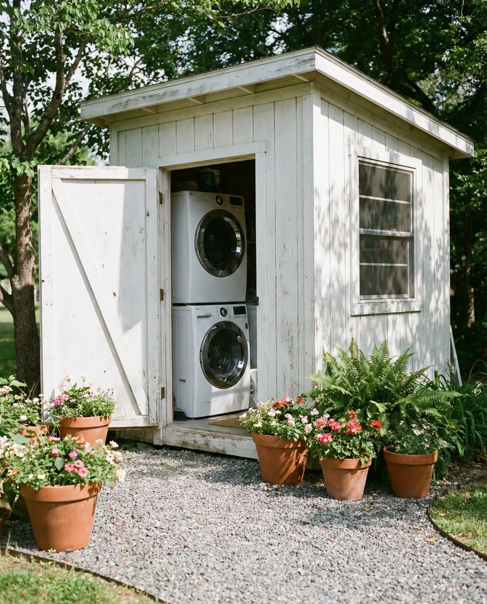 Outdoor Laundry Shed with Natural Ventilation 2
