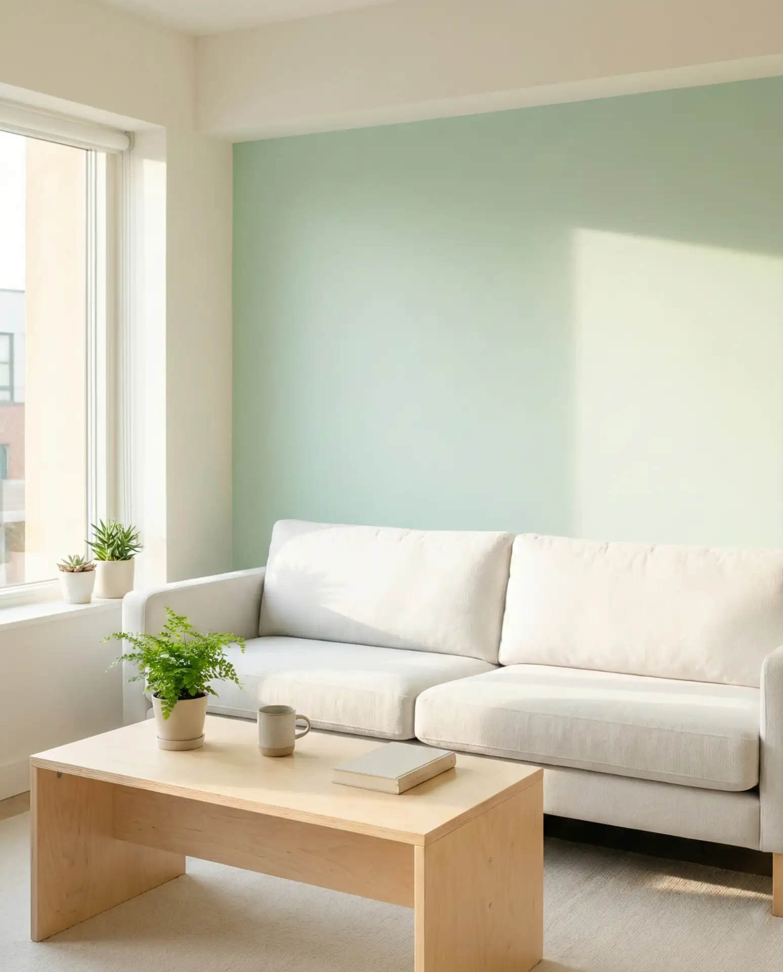 Pale Green and White Minimalism 1