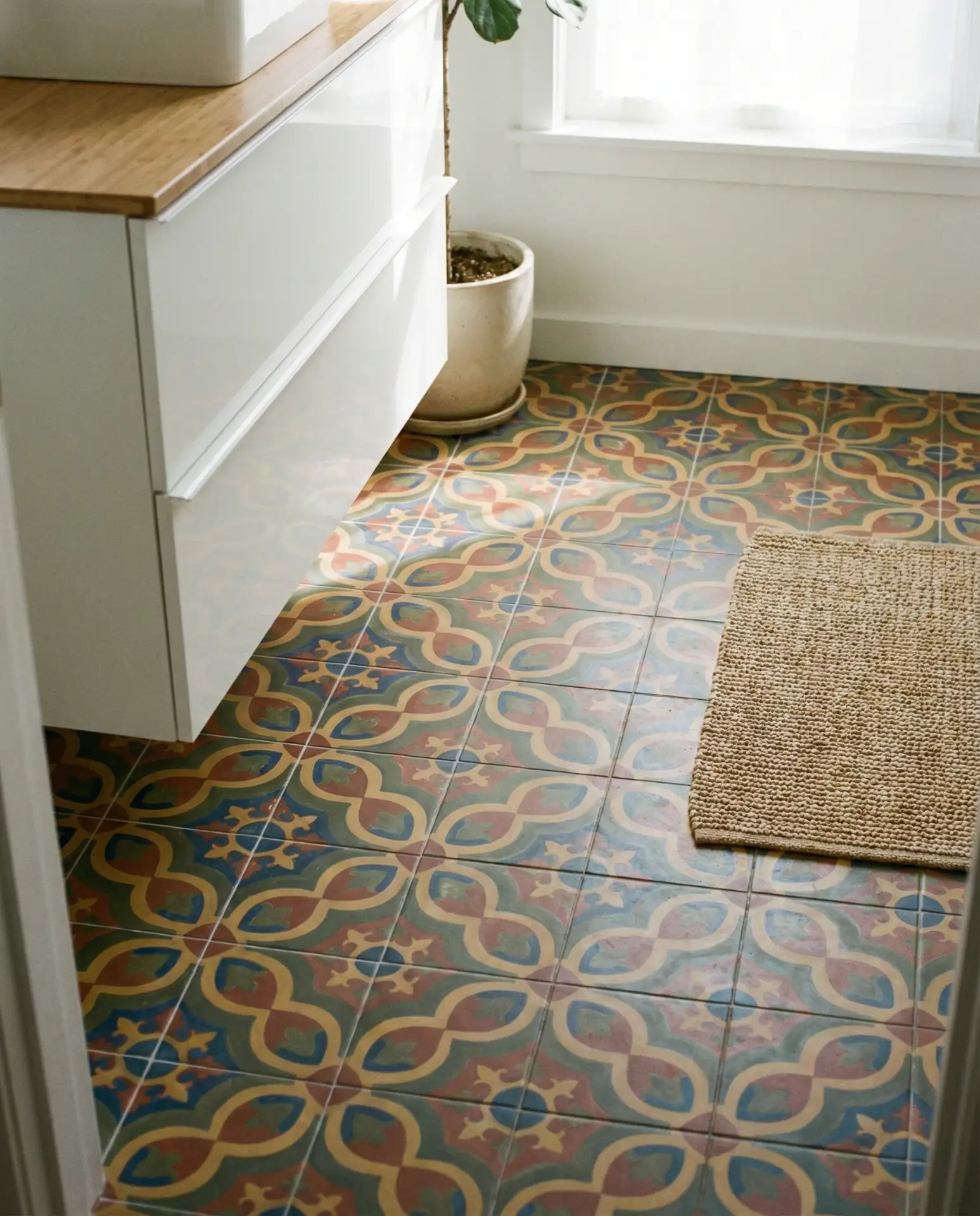 Patterned Floor Tile for Visual Interest 2