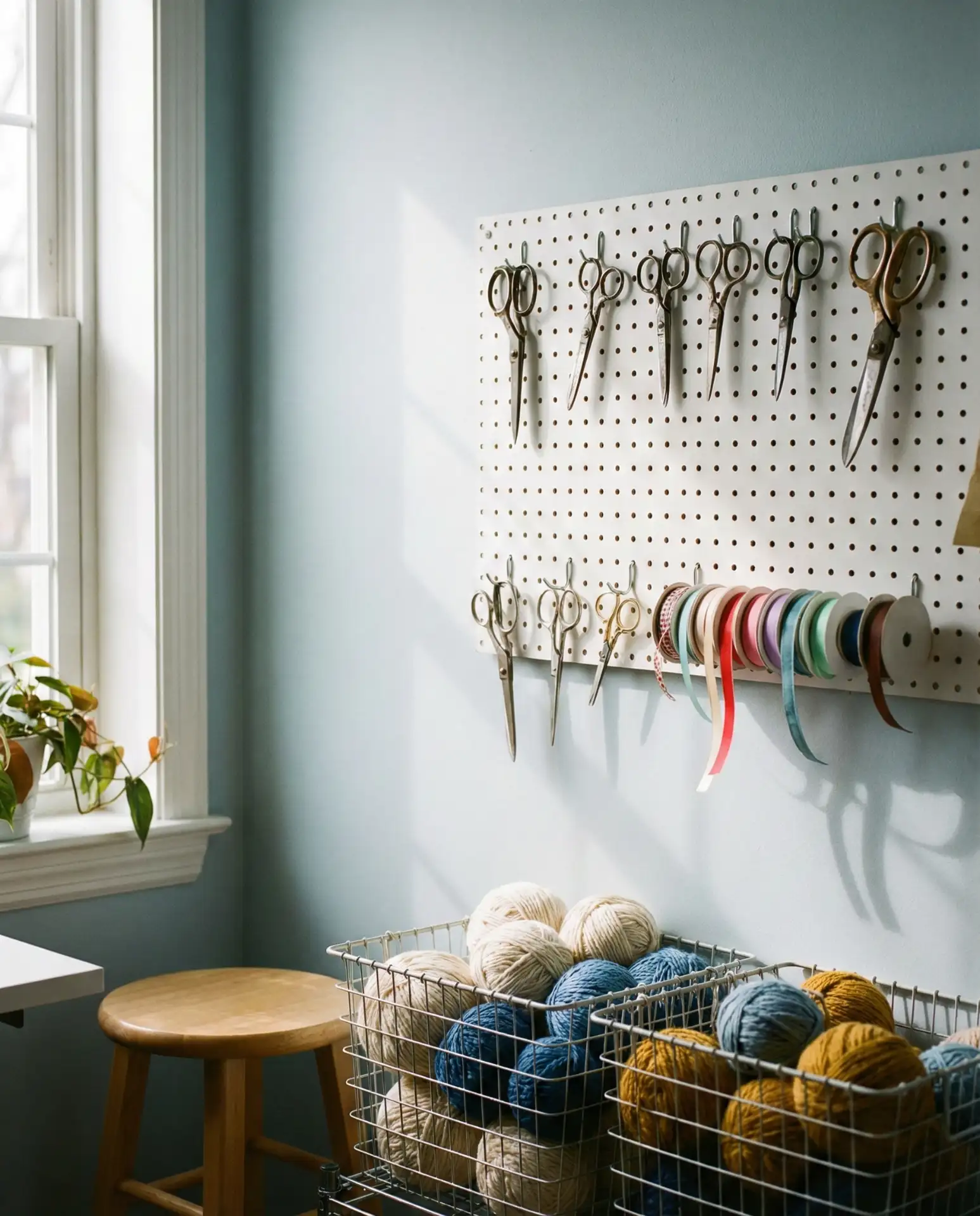 Pegboard Organizer for Craft Supplies 1