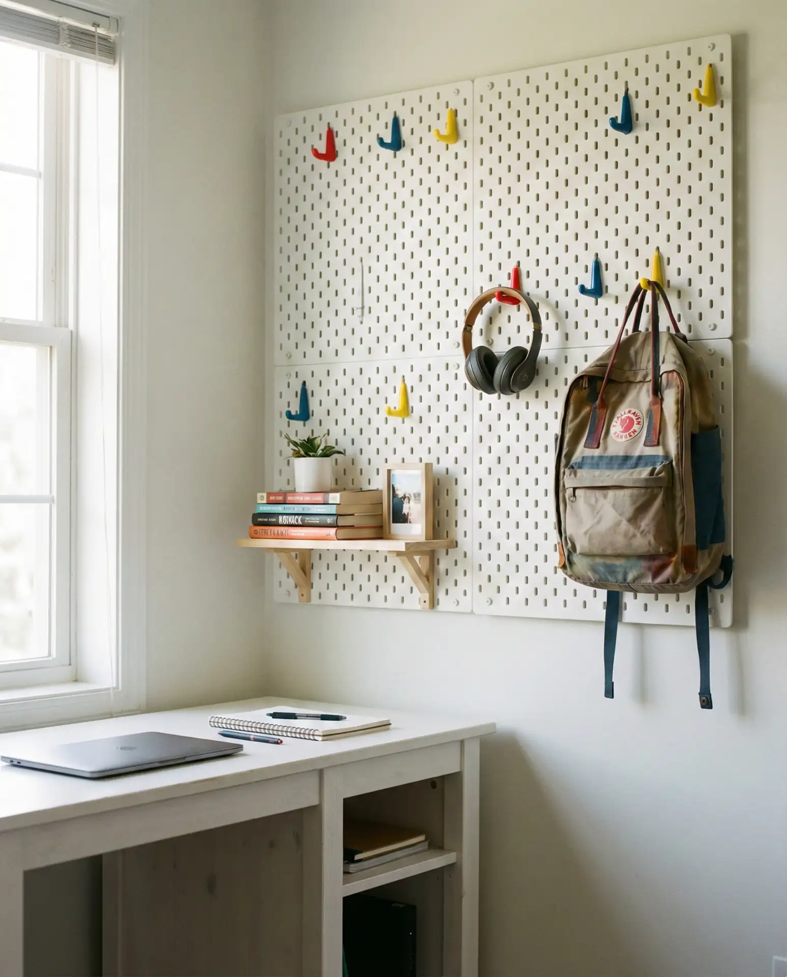 Pegboard Wall for Flexible Storage 1
