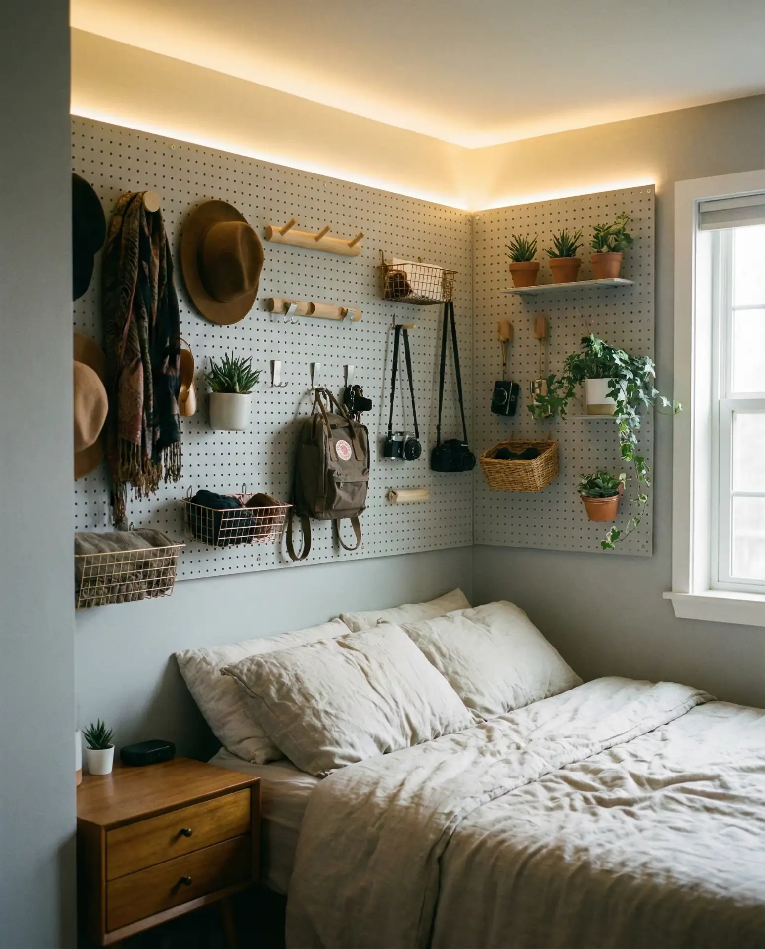 Pegboard Wall for Flexible Storage 2