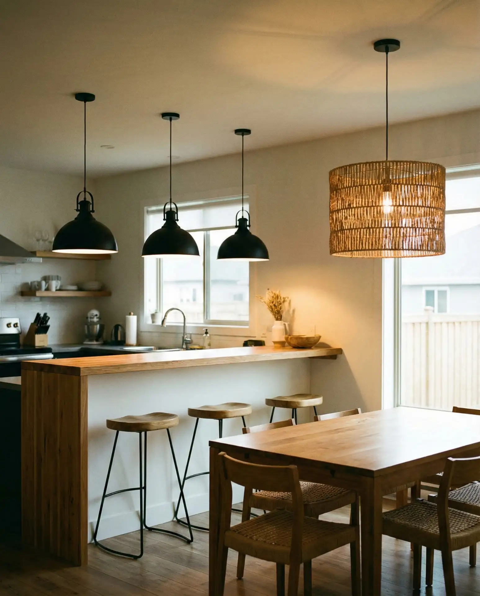 Pendant Lighting As Visual Divider 2