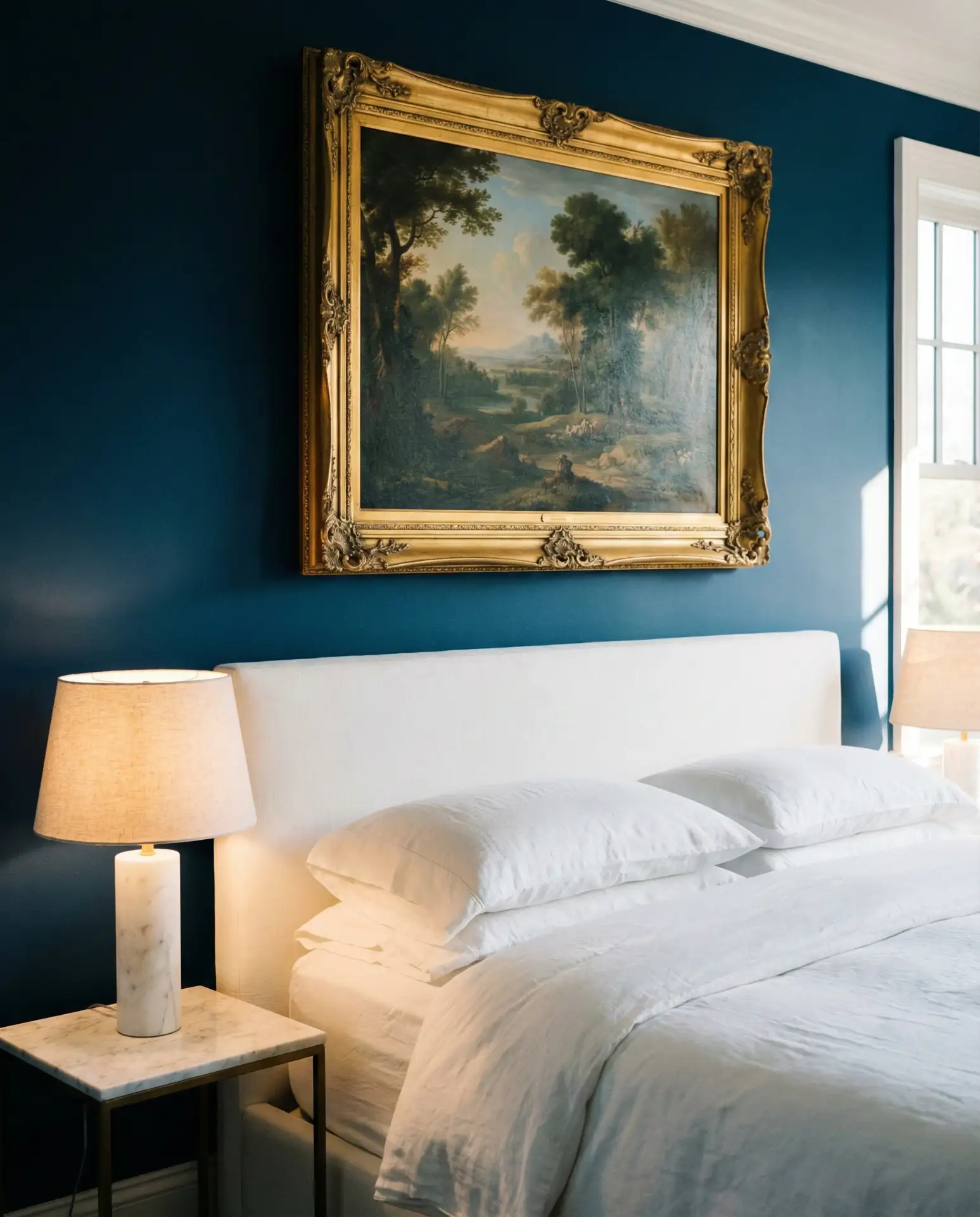 Prussian Blue Statement Wall 2