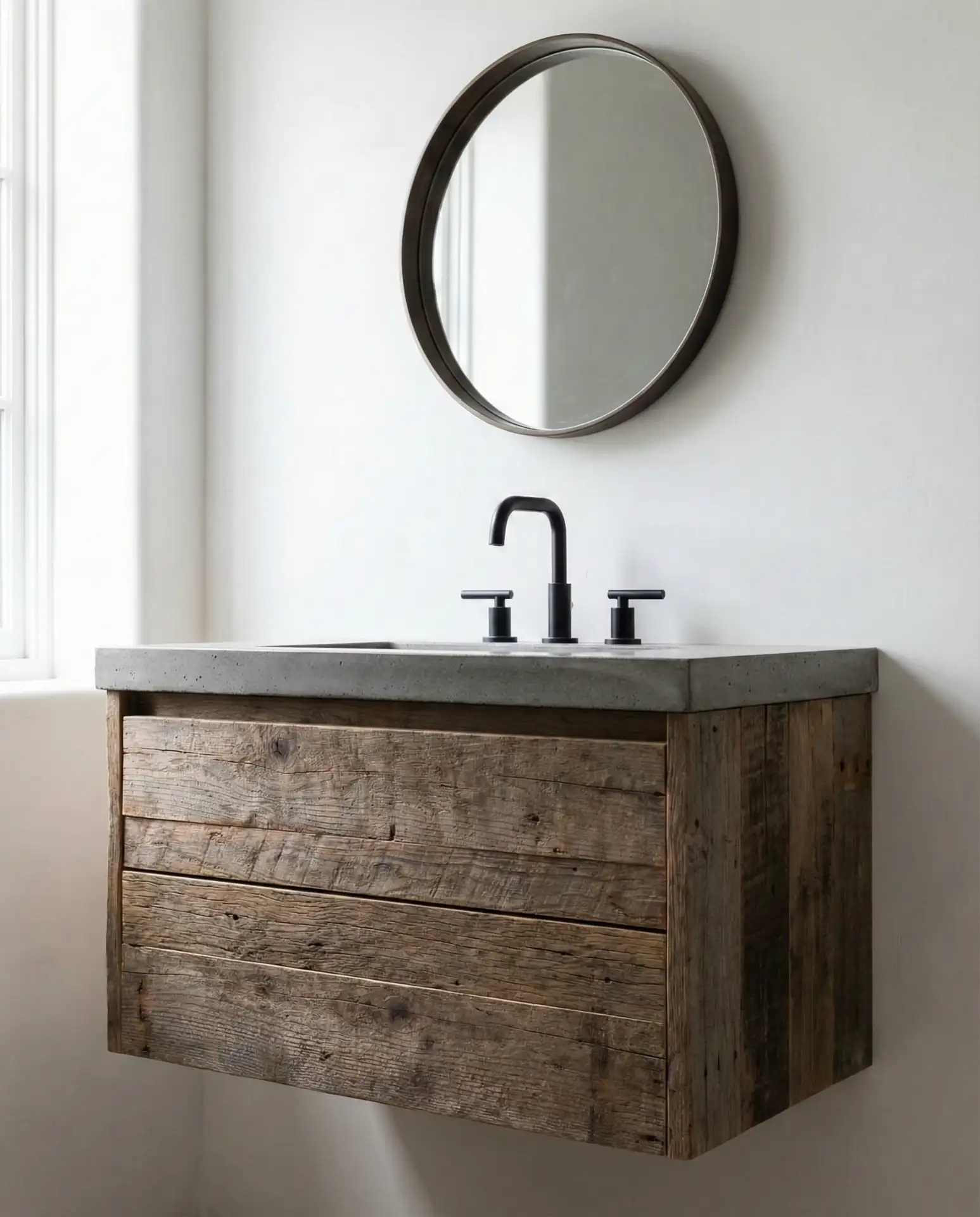Reclaimed Wood Vanity for Character 1
