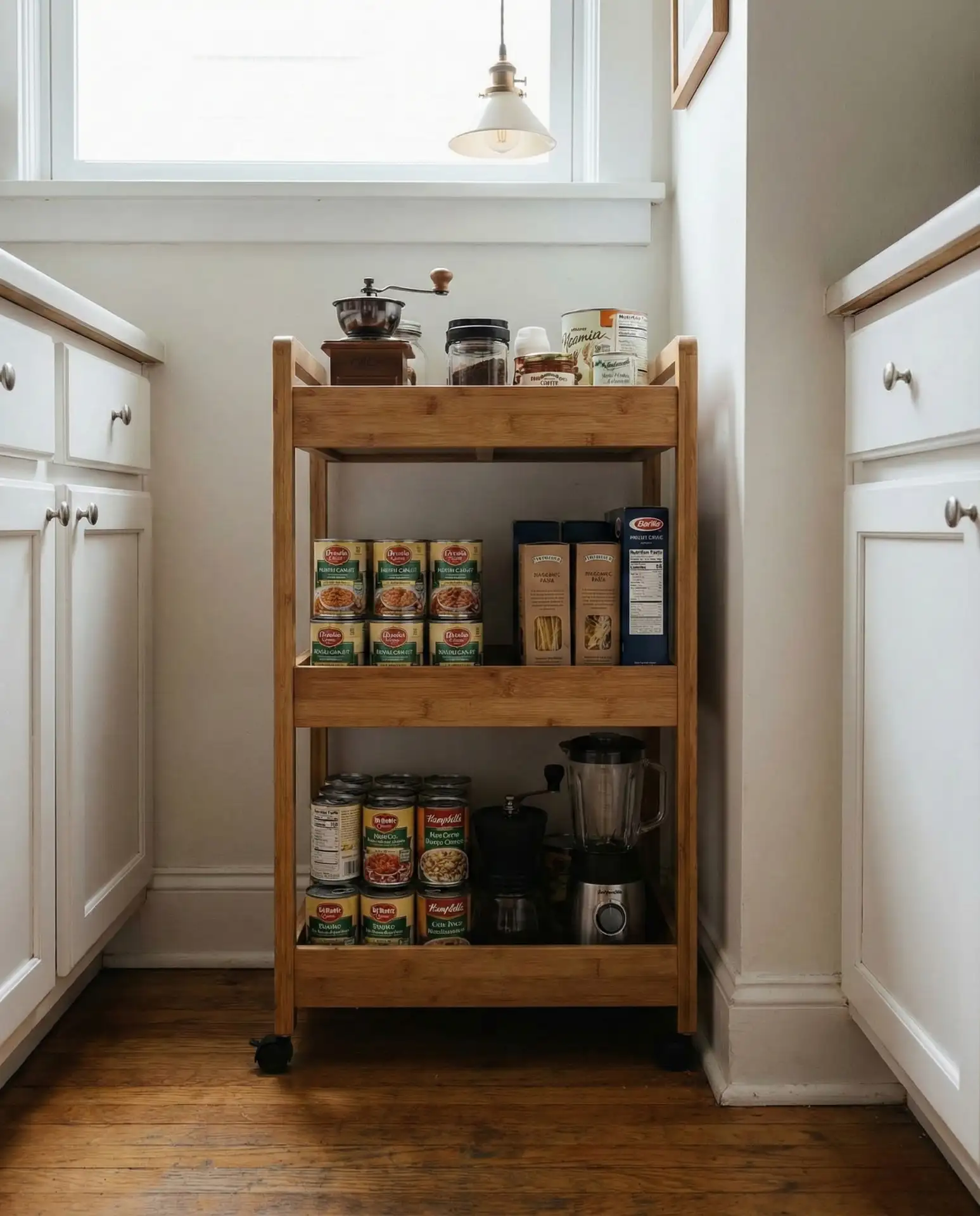 Rolling Cart as Supplemental Pantry Storage 1