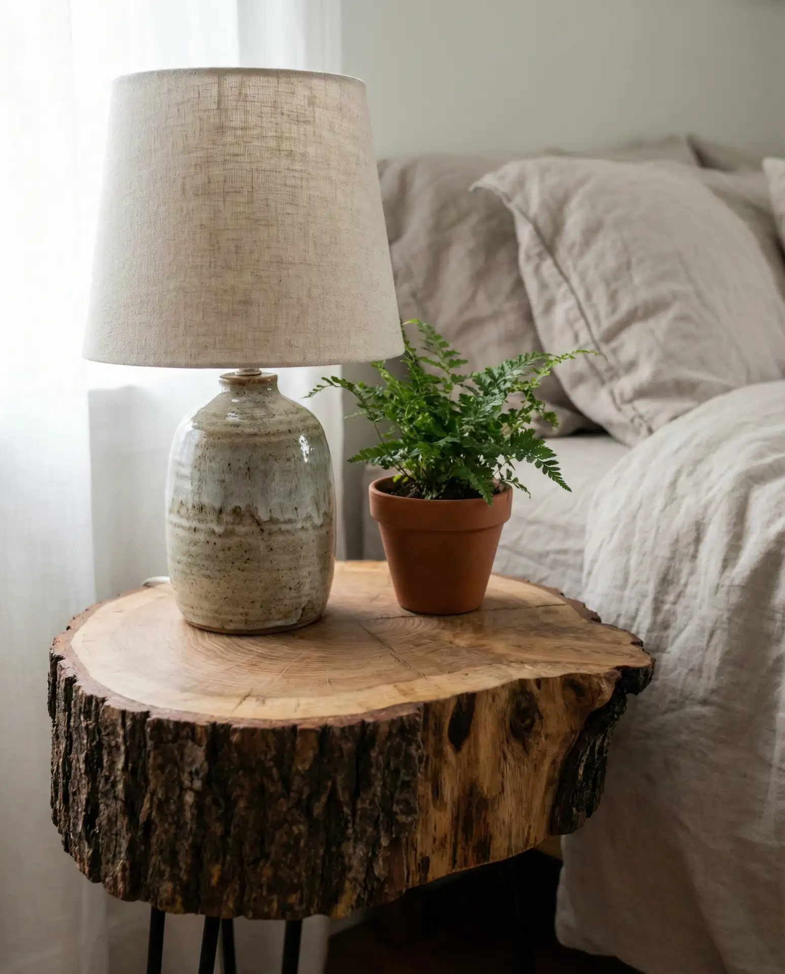 Rustic Bedroom with Live Edge Wood Furniture 1