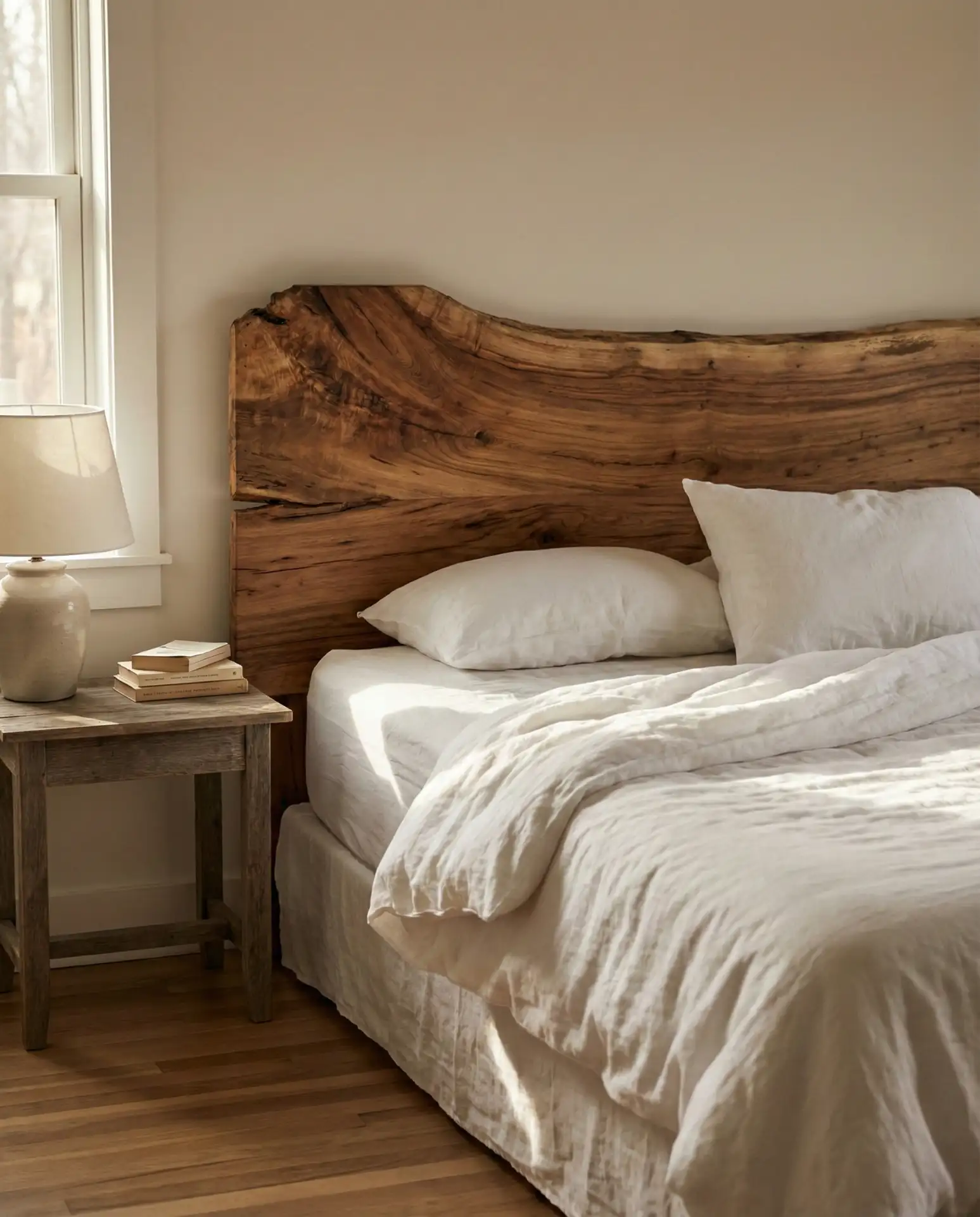 Rustic Bedroom with Live Edge Wood Furniture 2