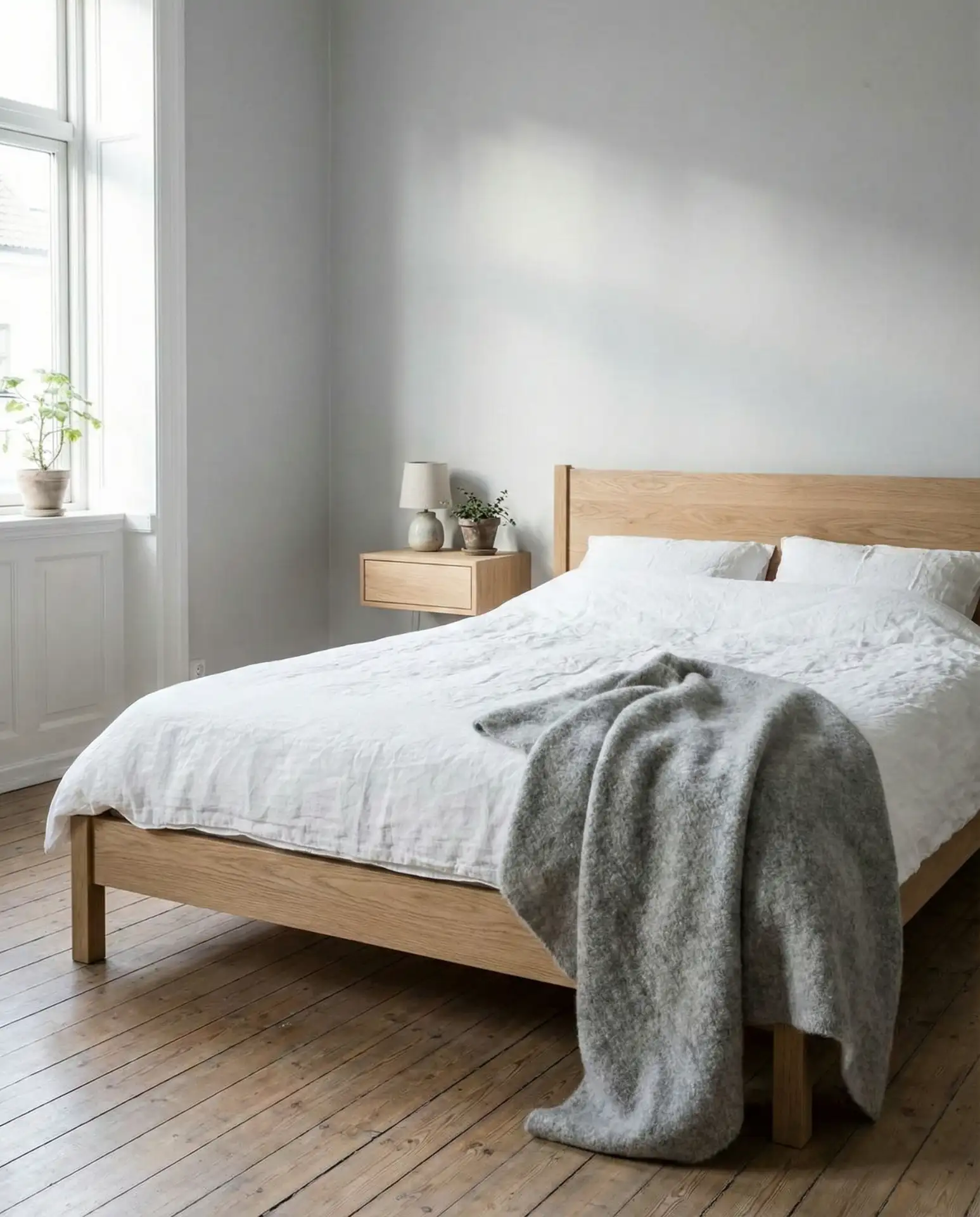 Rustic Bedroom with Minimalist Scandinavian Influence 1
