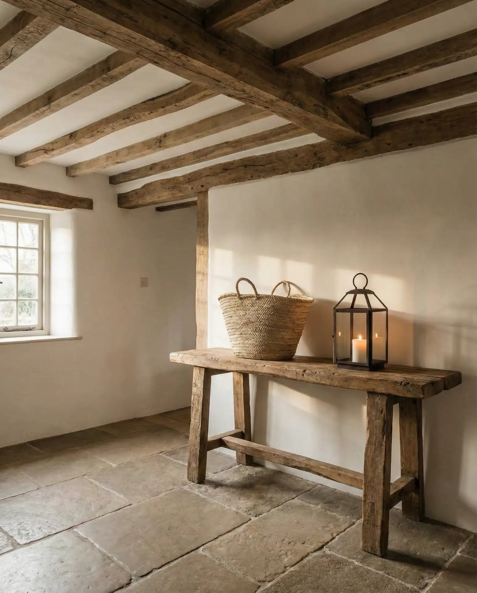 Rustic Foyer with Reclaimed Wood and Natural Textures 2