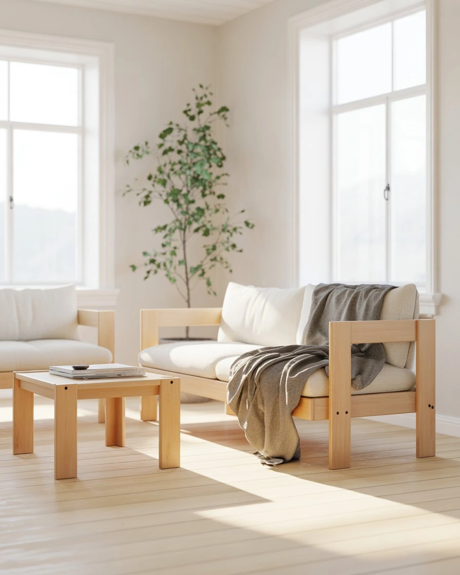 Scandi Cottage Living Room with Nordic Simplicity 1