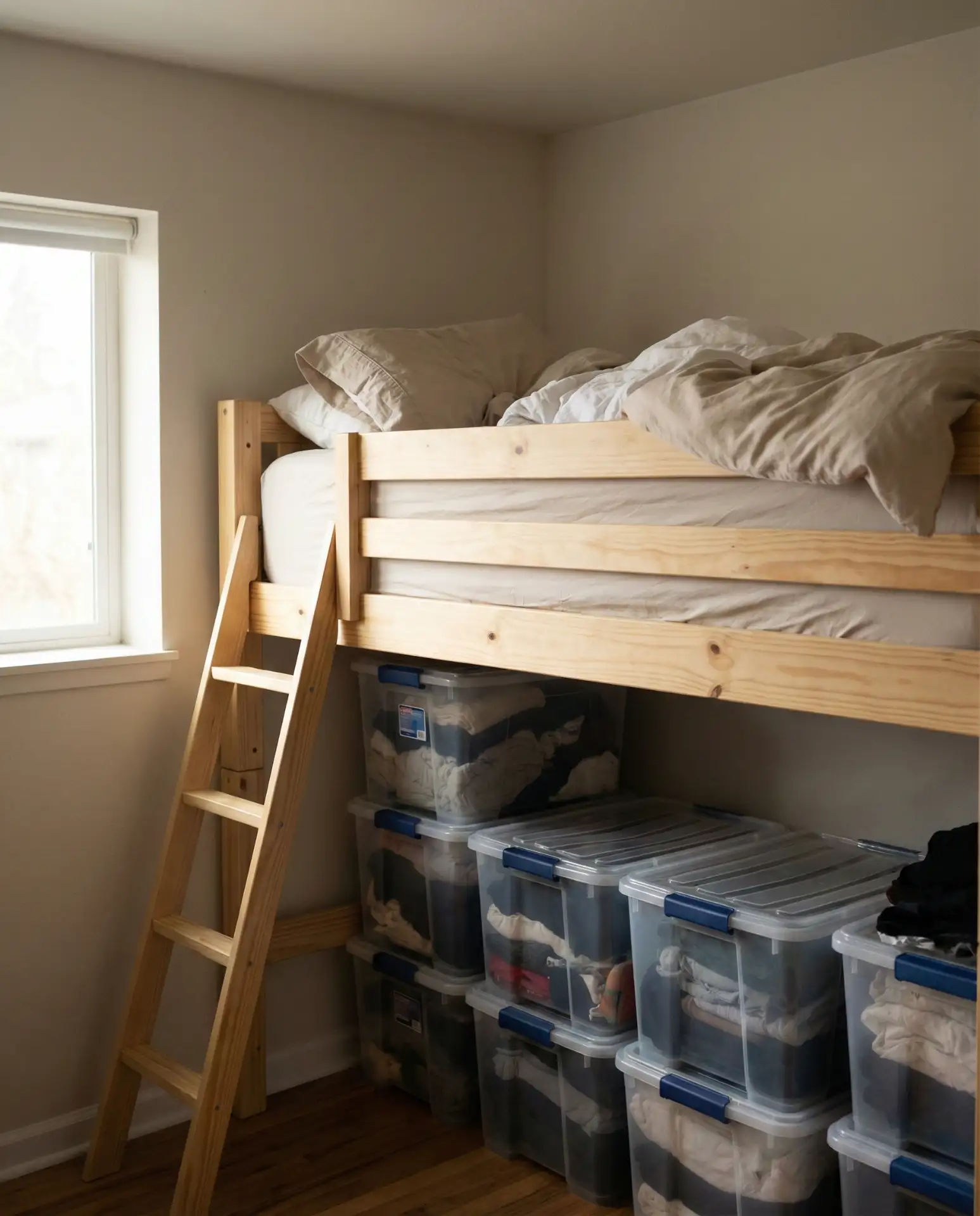 Short Loft Bed for Small Rooms Low Budget 1