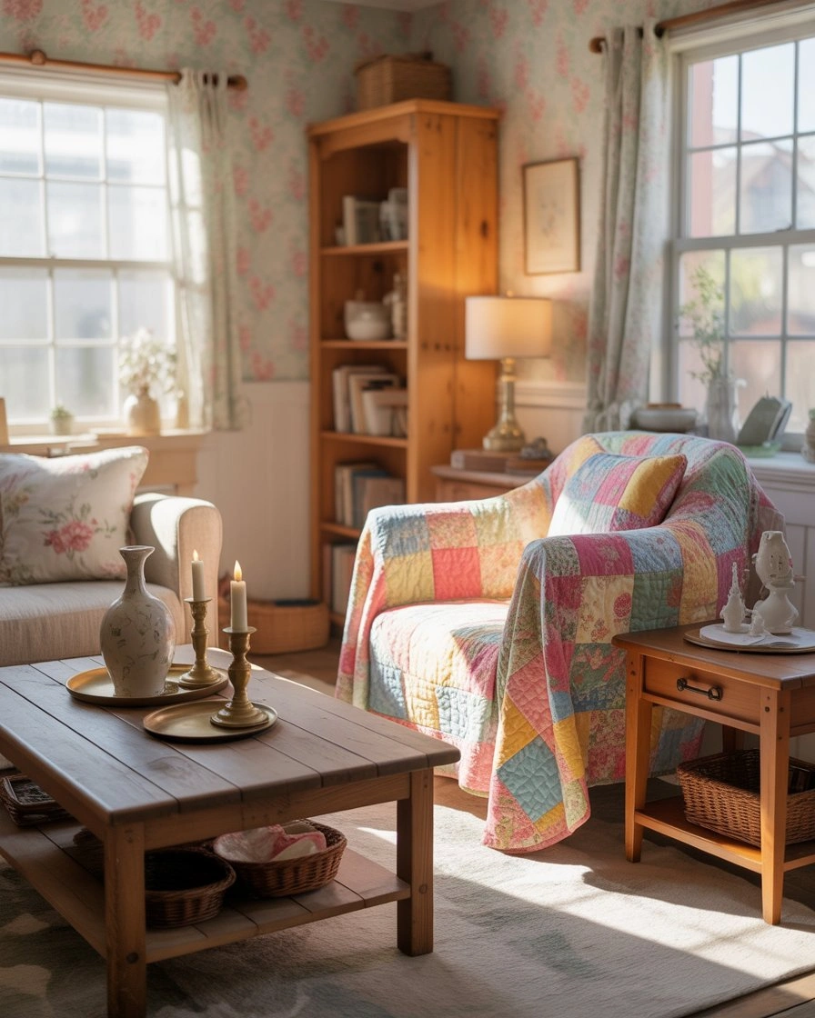 Sims 4 Cottage Living Room with Virtual-to-Reality Style 1