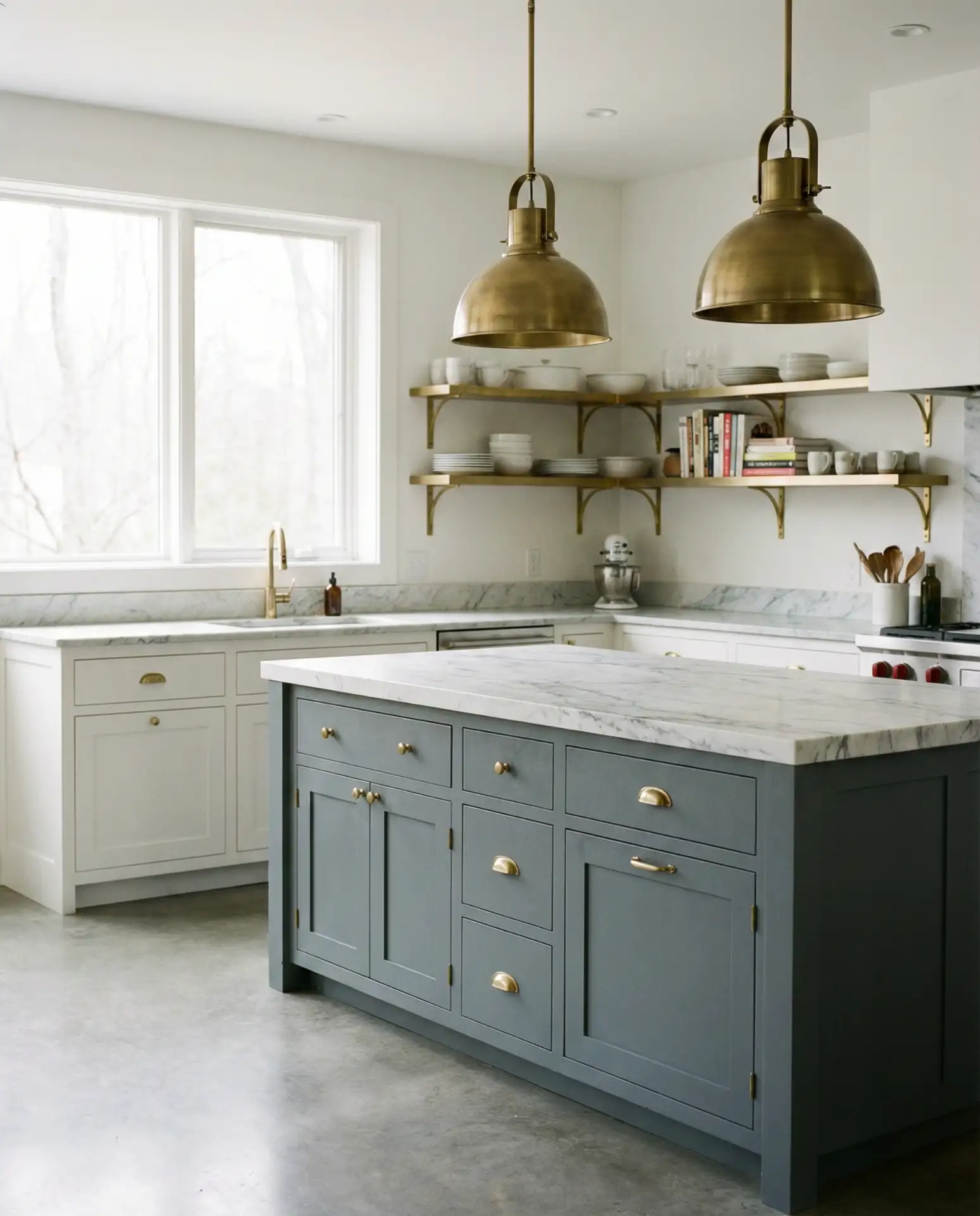 Slate Gray and Brass Mix 2