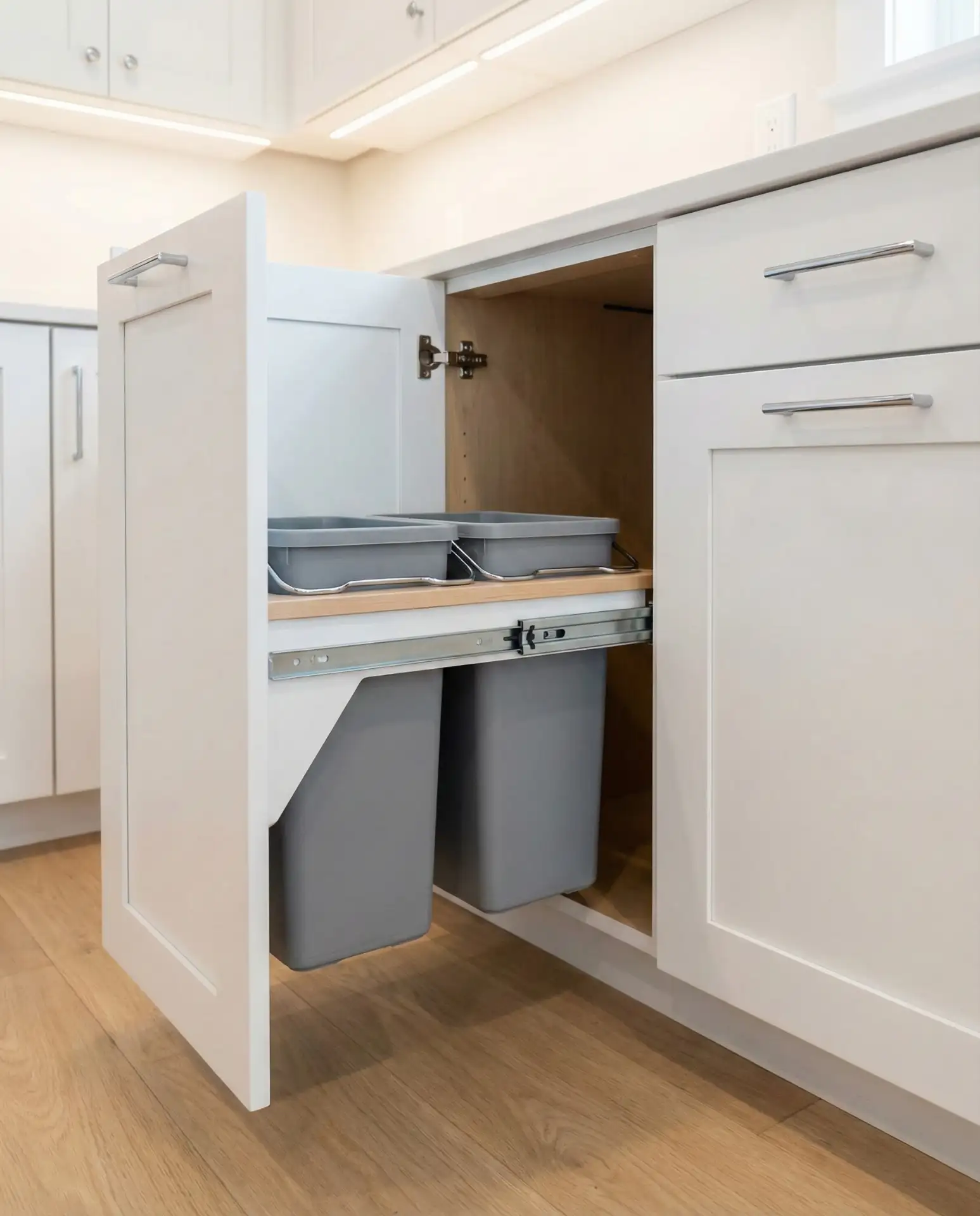 Slide-Out Trash and Recycling Bins 1