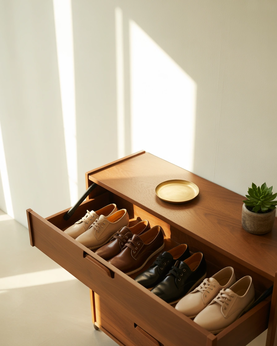 Slim Console with Hidden Shoe Storage 1